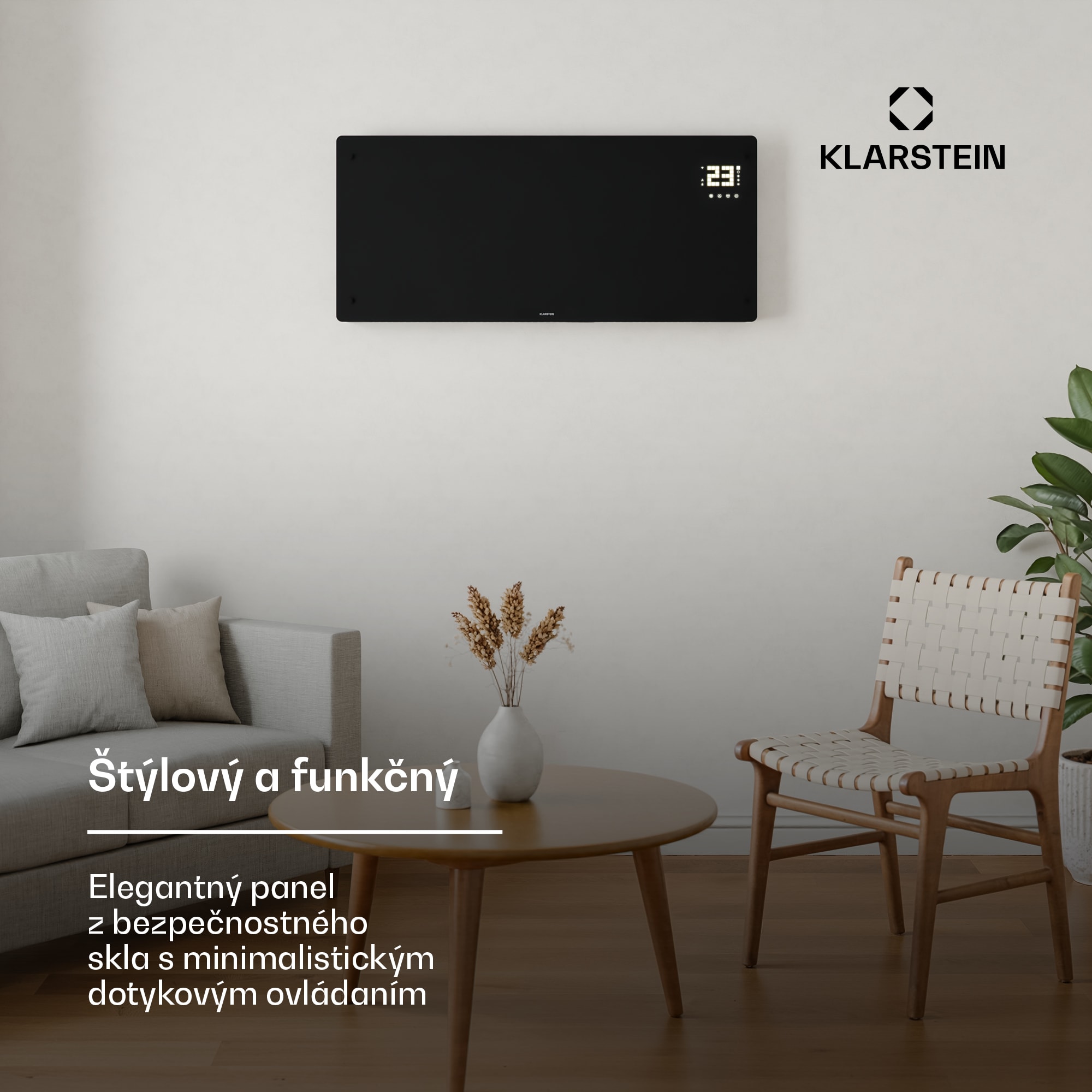 Klarstein Bornholm konvektorové kúrenie | 3000 W | 30 m² | Výkonné a štýlové | 105 cm x 51 cm – Obrázok 3