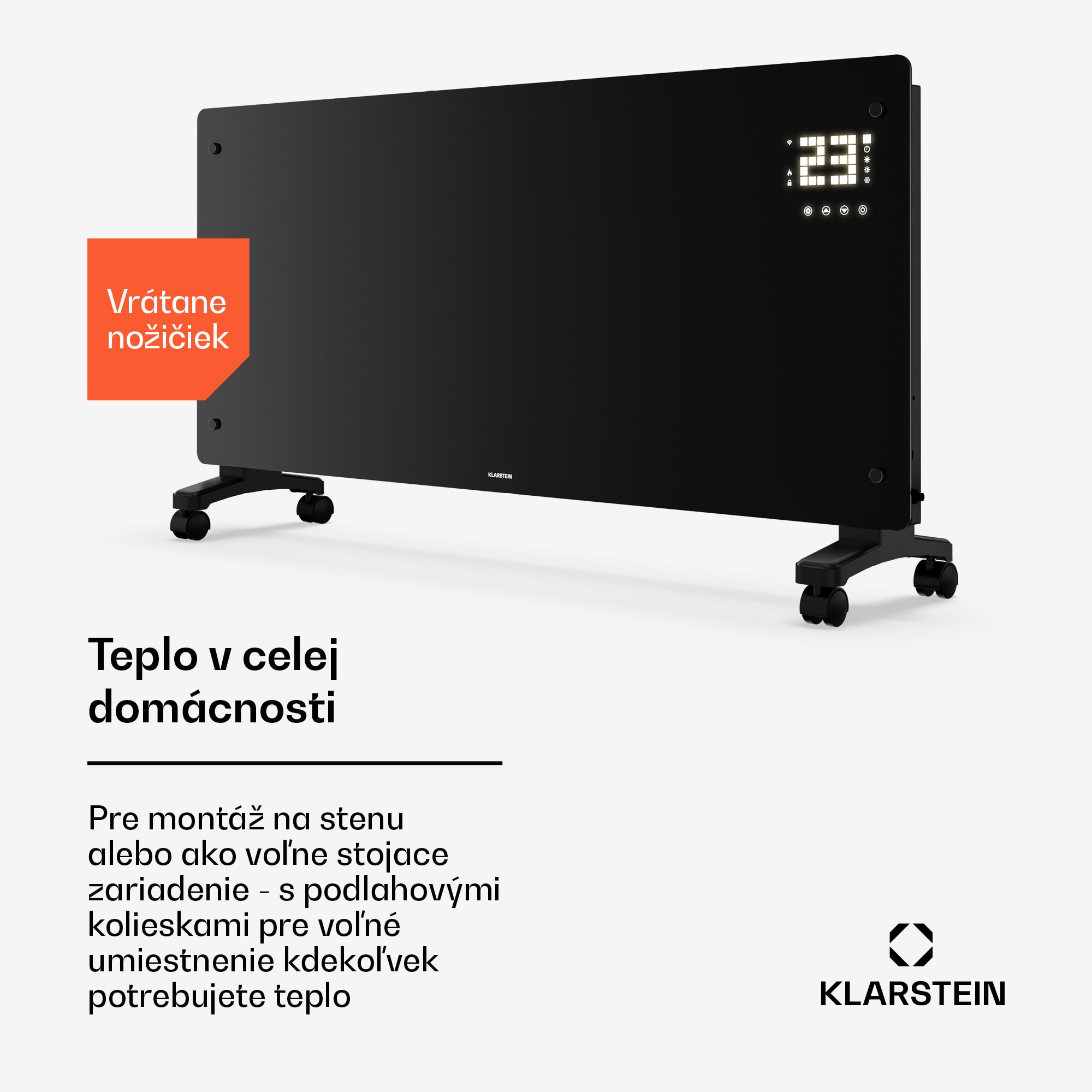 Klarstein Bornholm konvektorové kúrenie | 3000 W | 30 m² | Výkonné a štýlové | 105 cm x 51 cm – Obrázok 4