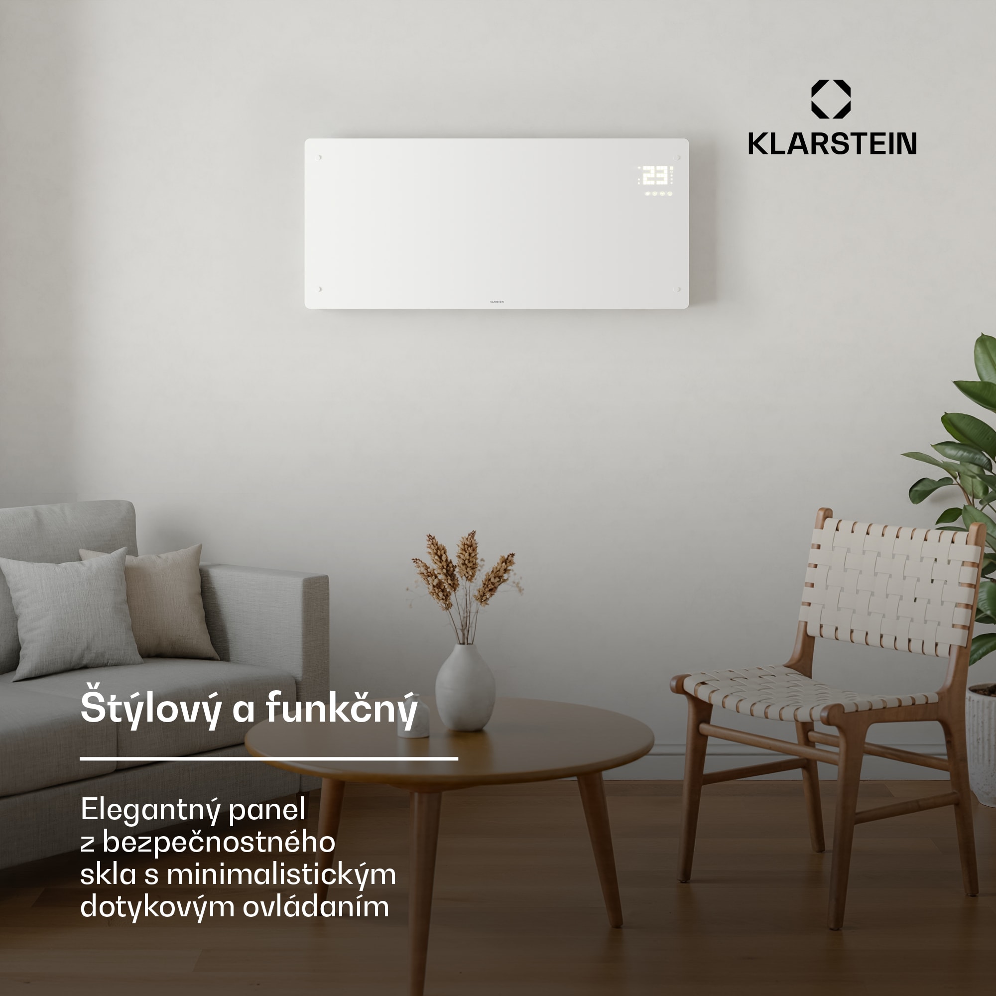 Klarstein Bornholm konvektorové kúrenie | 3000 W | 30 m² | Výkonné a štýlové | 105 cm x 51 cm – Obrázok 3