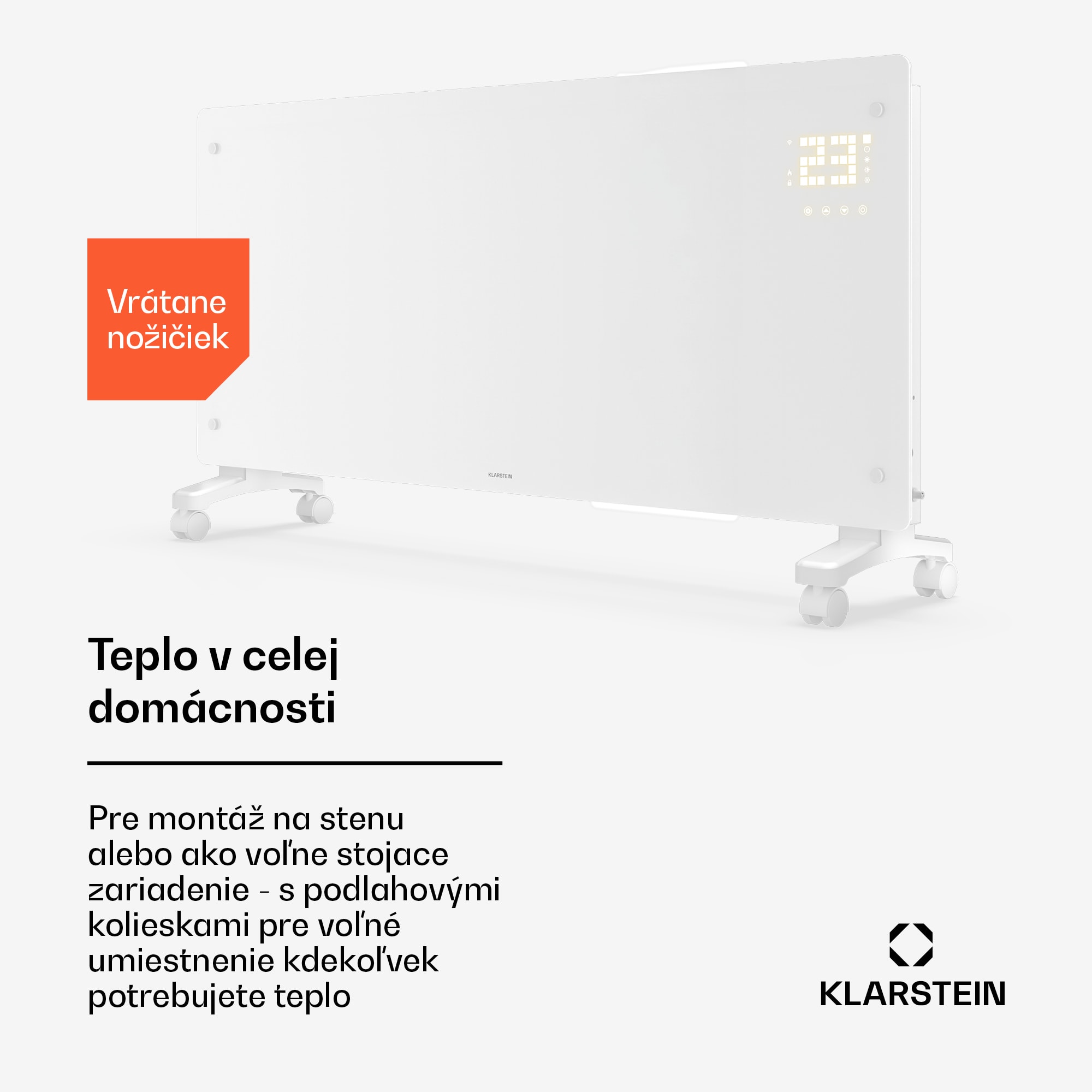 Klarstein Bornholm konvektorové kúrenie | 3000 W | 30 m² | Výkonné a štýlové | 105 cm x 51 cm – Obrázok 4