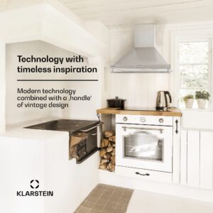 Klarstein Montblanc 60, digestor, 60 cm, nástenný, 610 m³/h, LED, lišta, strieborno-šedý