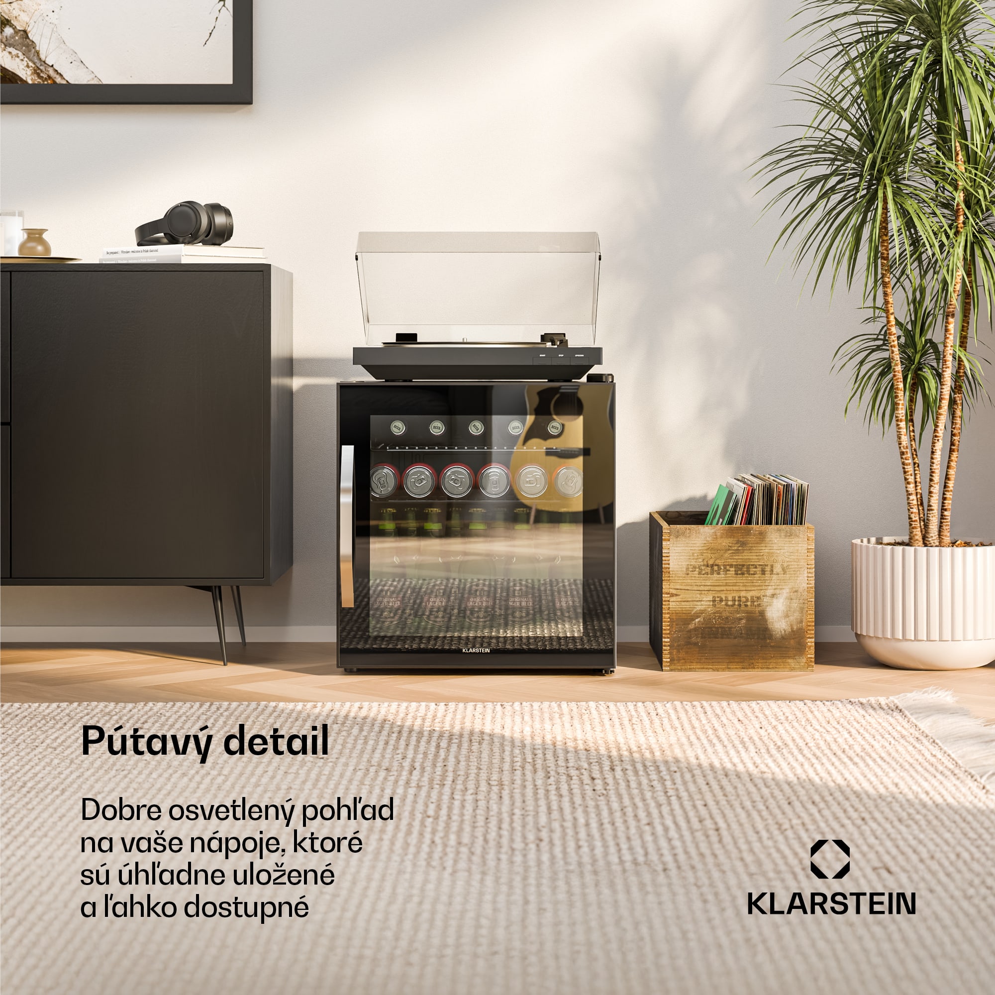 Klarstein Beersafe chladnička na nápoje so zrkadlovými dverami | 44 x 48 cm | LED osvetlenie vnútra – Obrázok 2