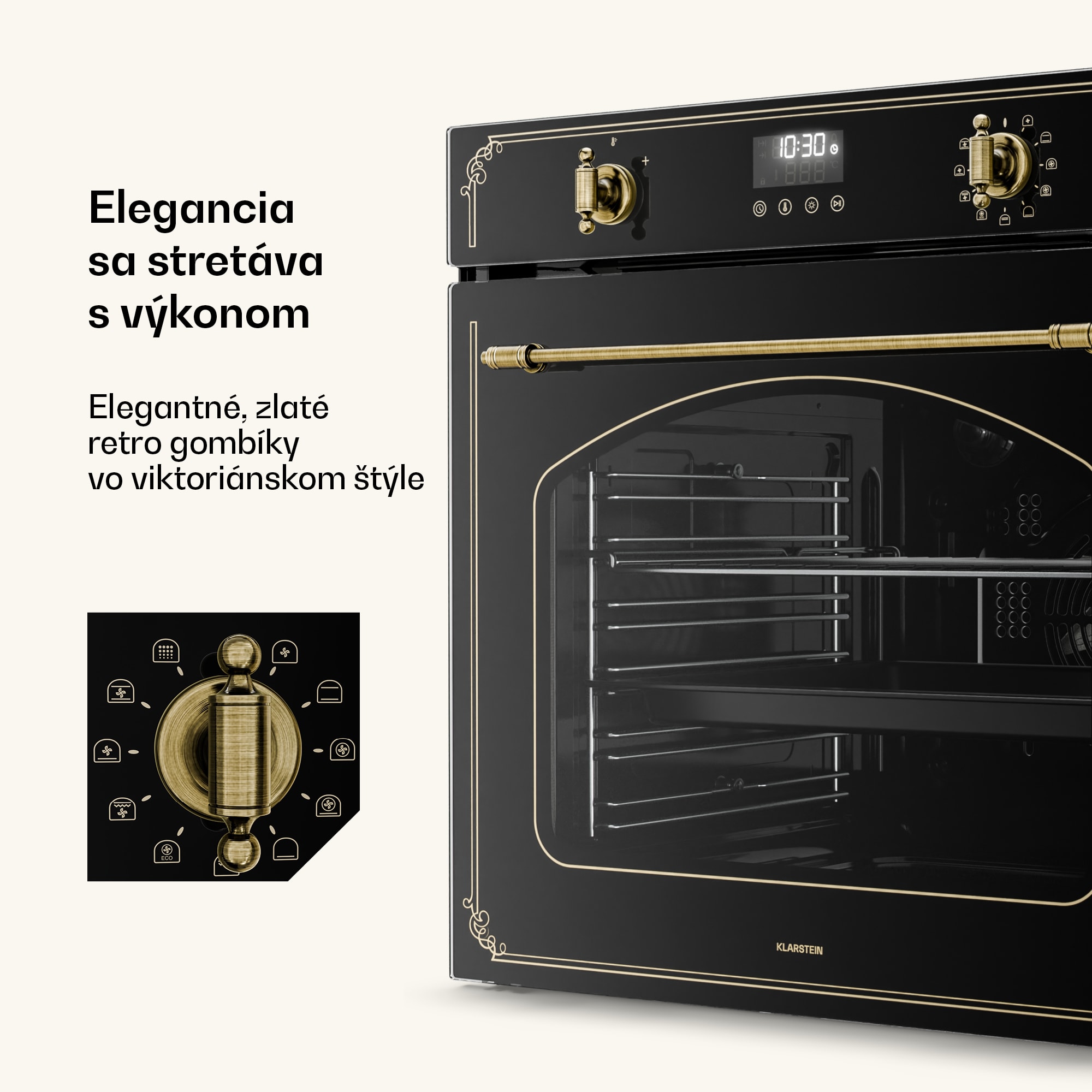 Klarstein Victoria Pyro rúra | Elektrický sporák s pyrolýzou | 3150 W | 76 l | 60 cm – Obrázok 3