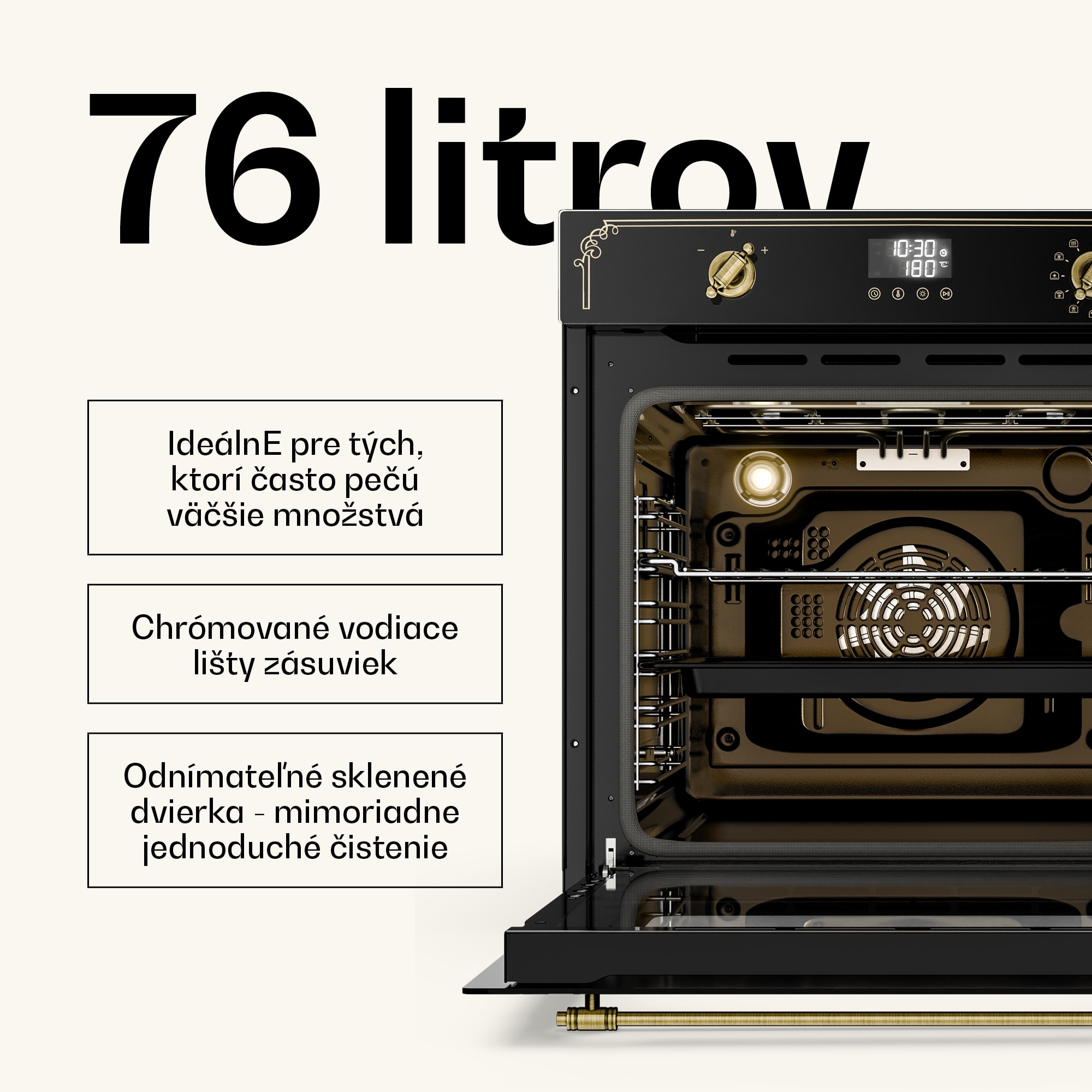 Klarstein Victoria Pyro rúra | Elektrický sporák s pyrolýzou | 3150 W | 76 l | 60 cm – Obrázok 4