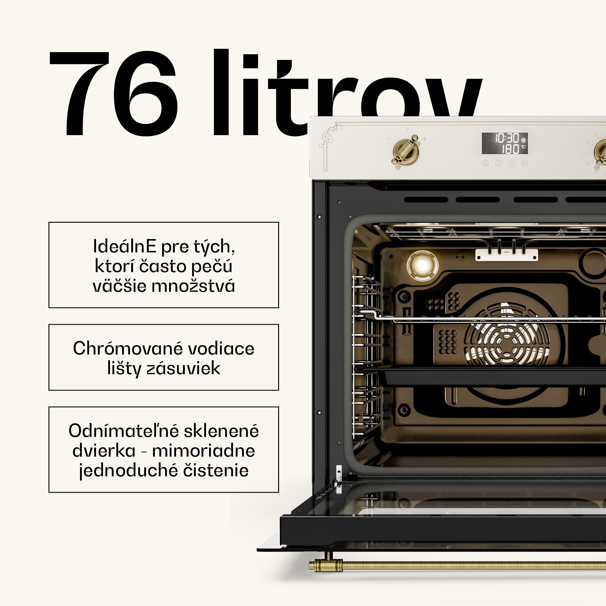 Klarstein Victoria Pyro rúra | Elektrický sporák s pyrolýznou funkciou | 3150 W | 76 l | 60 cm – Obrázok 4