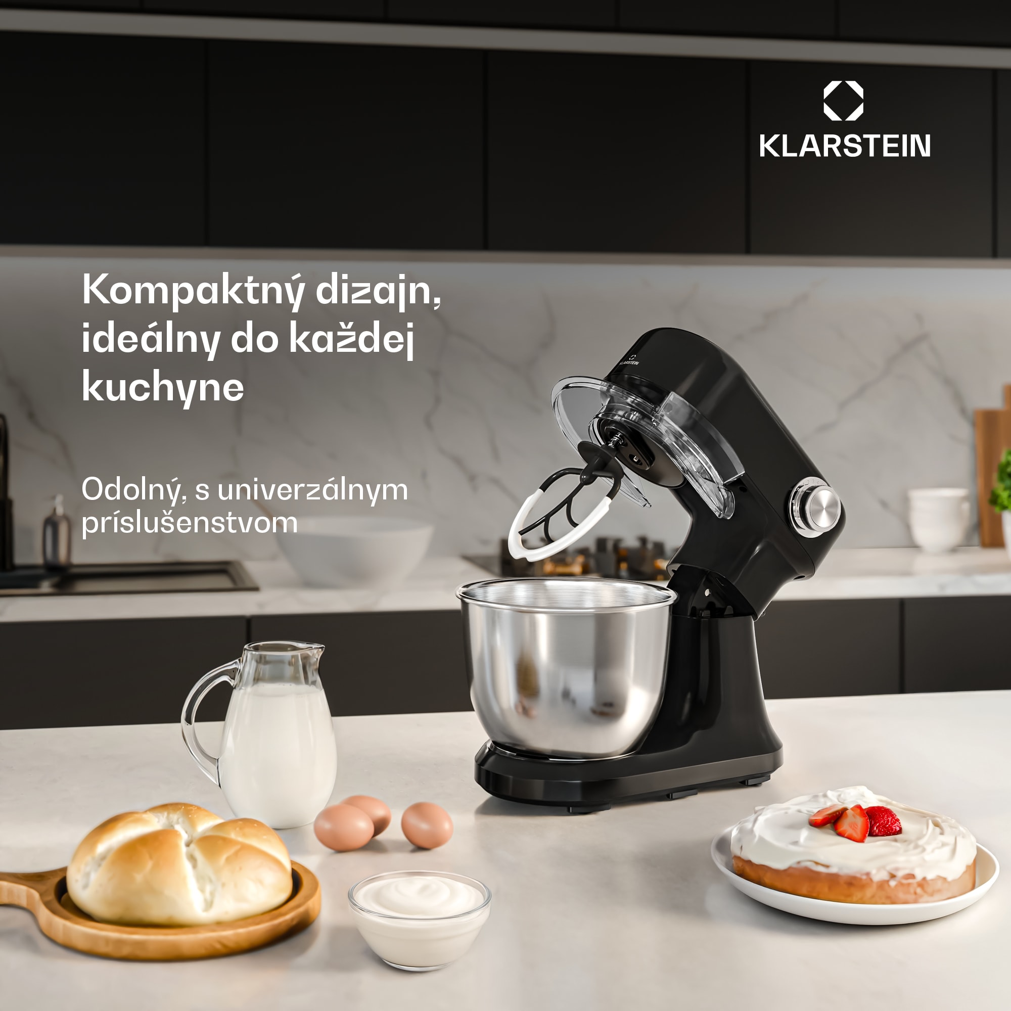 Klarstein Bella Evo kuchynský robot | Planetárny miešací systém | 3 miešacie nadstavce | 1500 W | 5 l