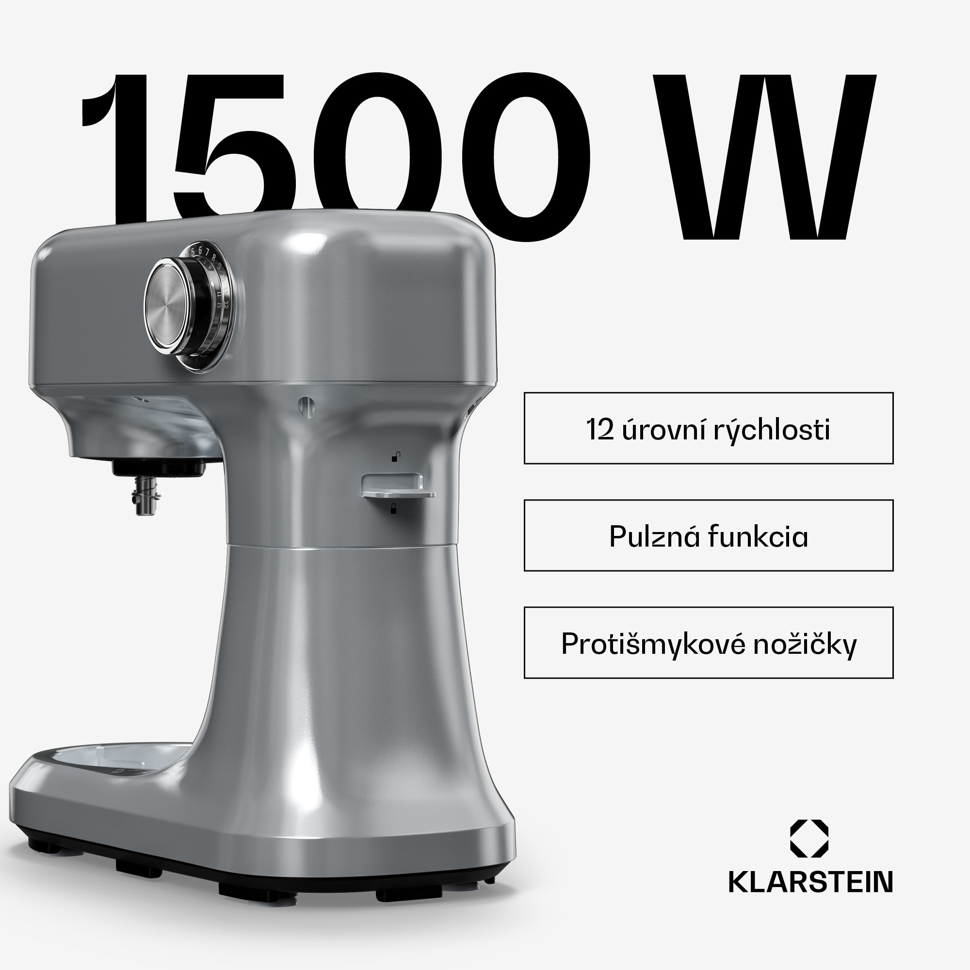 Klarstein Bella Evo kuchynský robot | Planetárny miešací systém | 3 miešacie nadstavce | 1500 W | 5 l – Obrázok 3