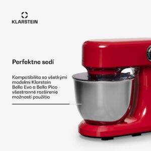 Klarstein Bella Evo/Bella Pico miešacia misa | Nerezová oceľ | 5 litrov | 0,6 kg cesta | Vhodná do umývačky riadu