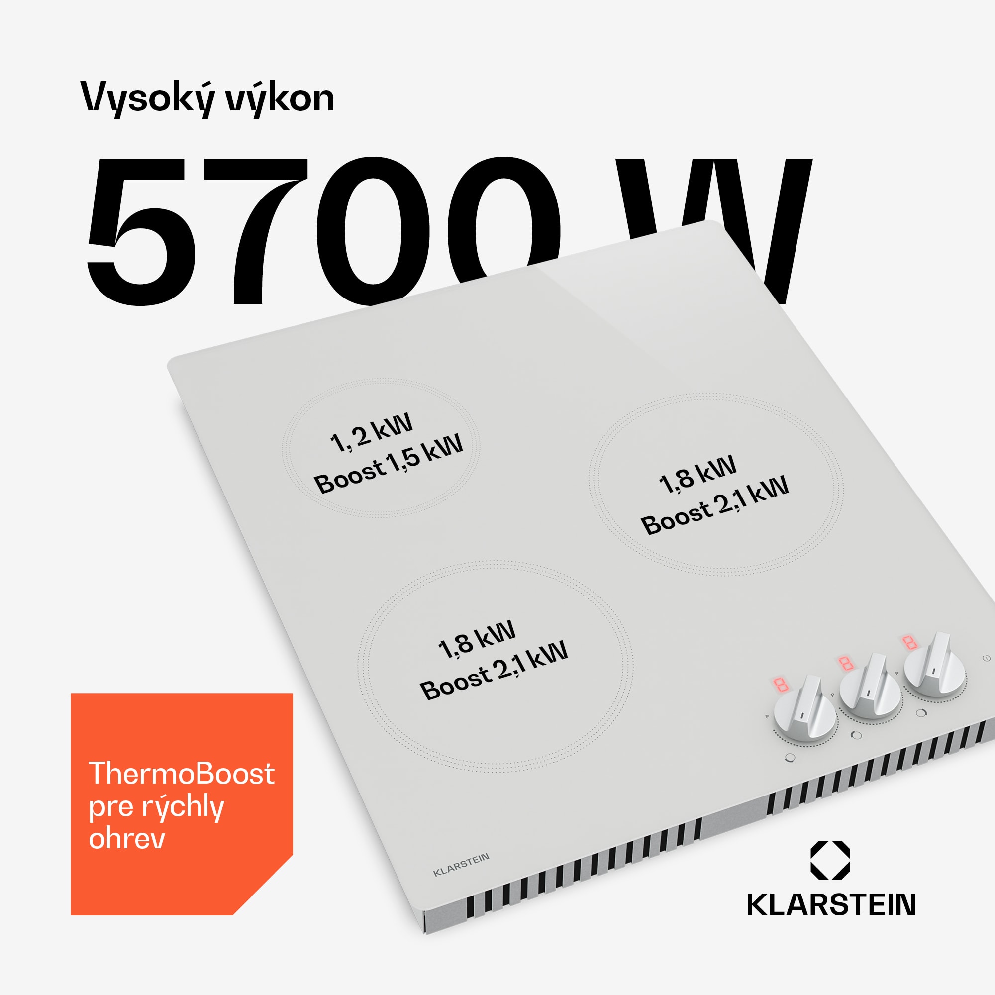 Klarstein Kochheld indukčná varná doska | Elegantná a výkonná | 3 varné zóny | 5 700 W | 45 cm – Obrázok 2