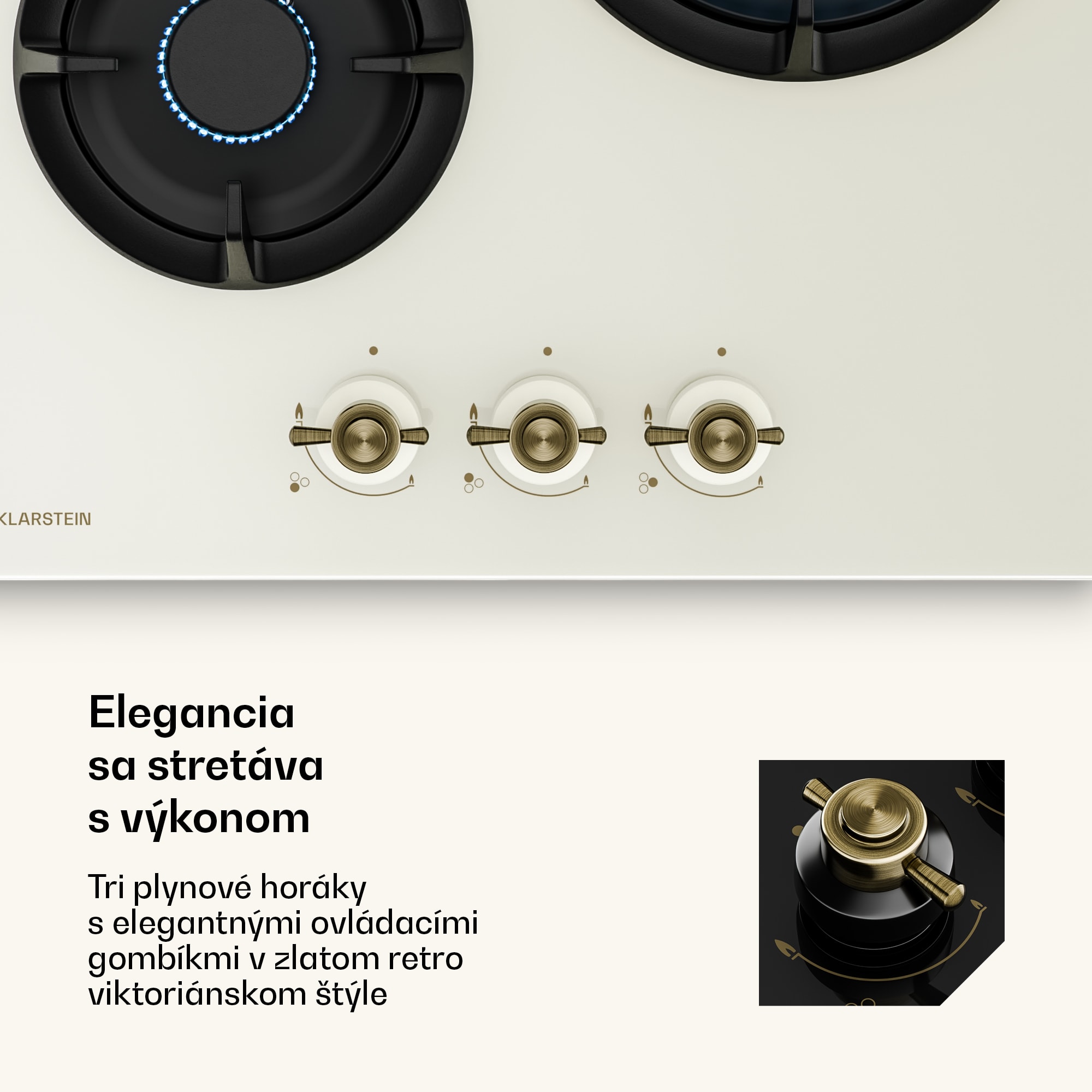 Klarstein Victoria plynová varná doska | 3 hliníkové horáky | kompatibilná na zemný plyn a LPG | 6050 W | 45 cm – Obrázok 3