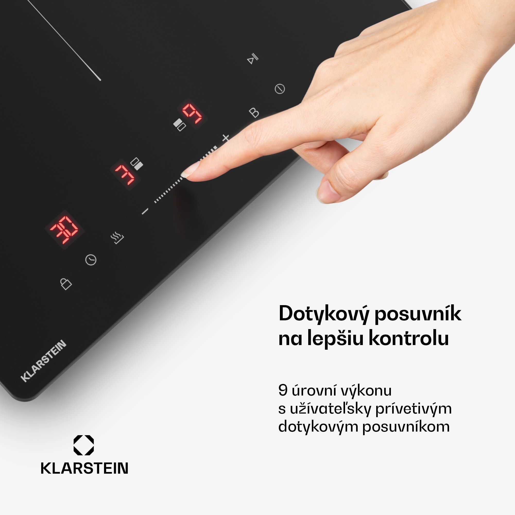 Klarstein PowerGlide indukčná varná doska | Moderná, kompaktná a výkonná | 2 varné zóny | 3500 W | 30 cm – Obrázok 3