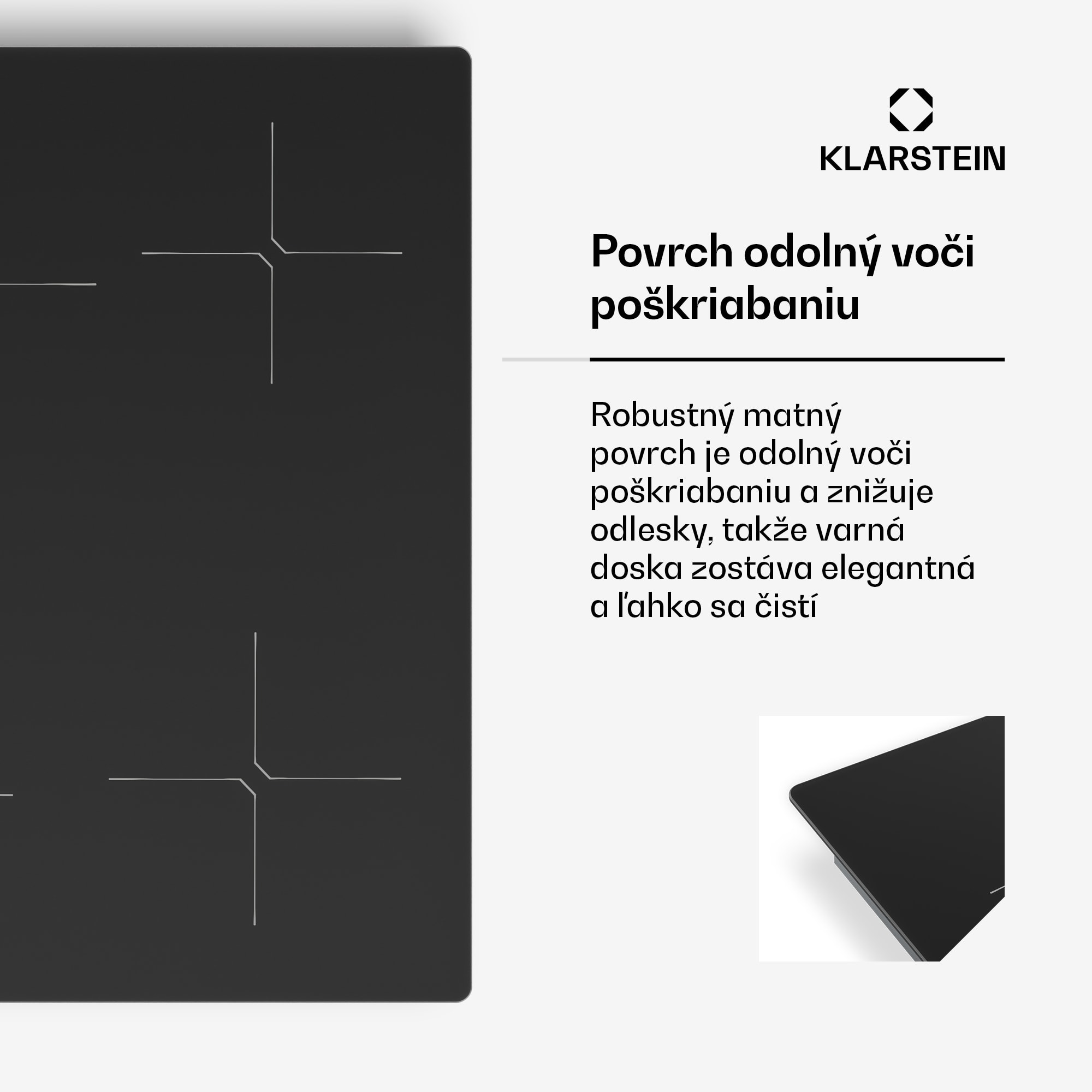 Klarstein PowerGlide indukčná varná doska | Odolná proti poškriabaniu | 4 varné zóny | 7400 W | 60 cm – Obrázok 3