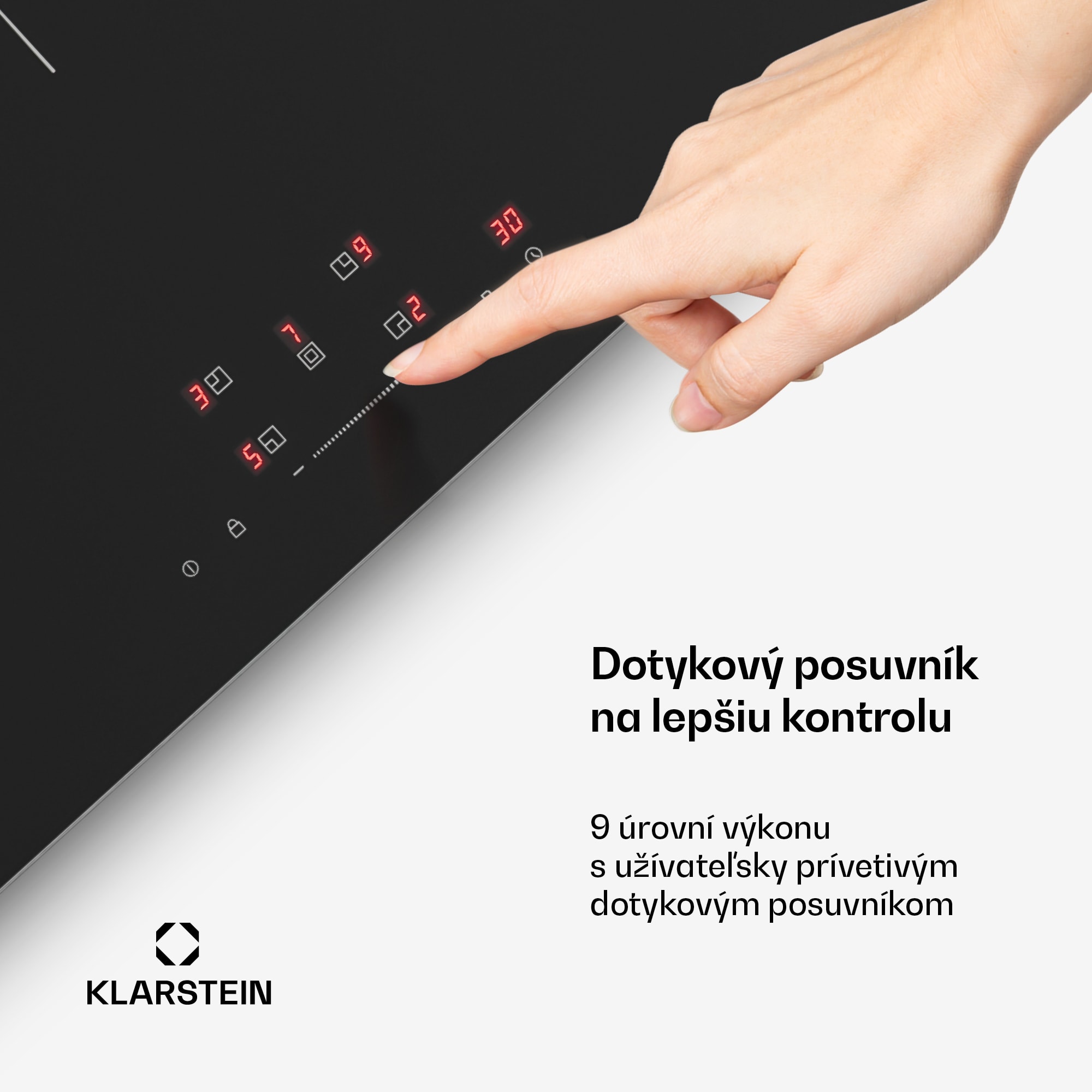 Klarstein PowerGlide indukčná varná doska | Moderná a výkonná | 5 varných zón | 9800 W | 90 cm – Obrázok 3