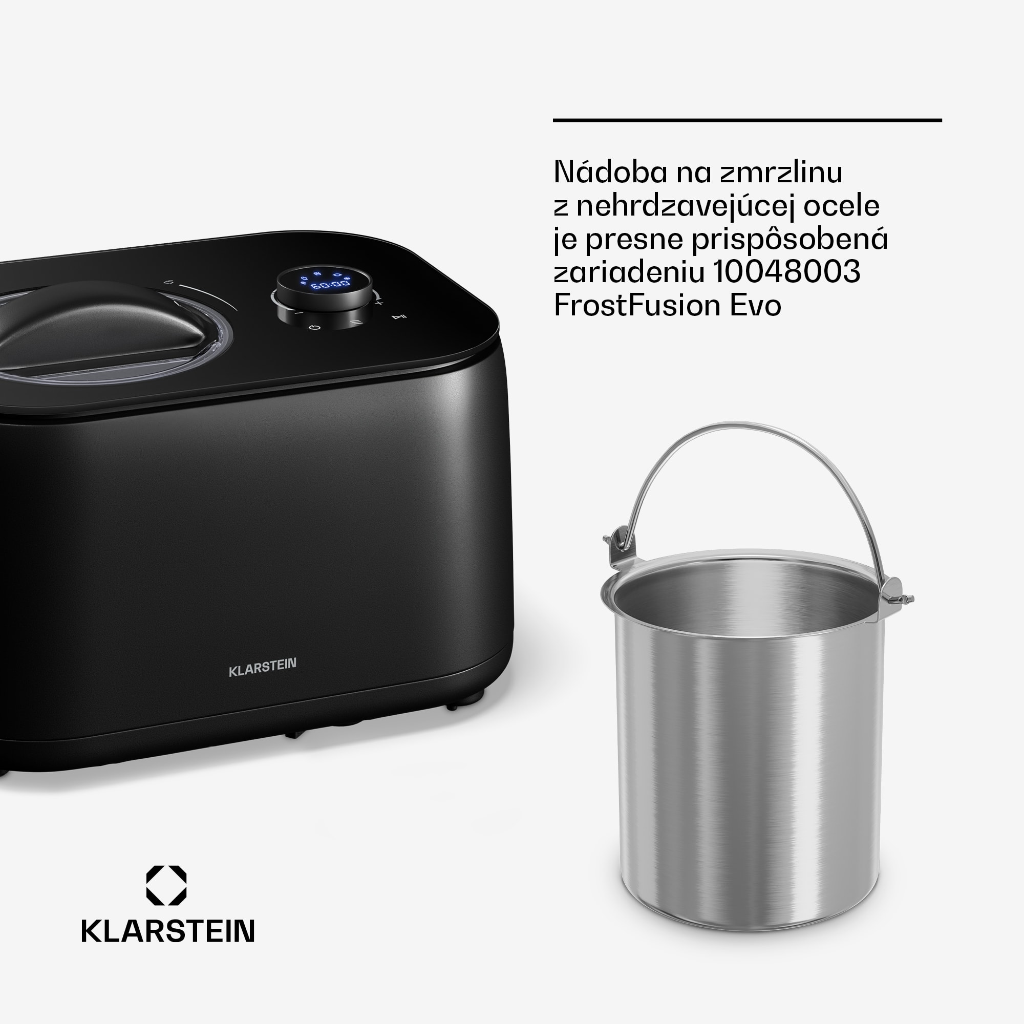 Klarstein FrostFusion nádoba na ľad | 1 liter | nehrdzavejúca oceľ | odolná proti korózii | odolná proti poškriabaniu | vhodná do umývačky riadu – Obrázok 2