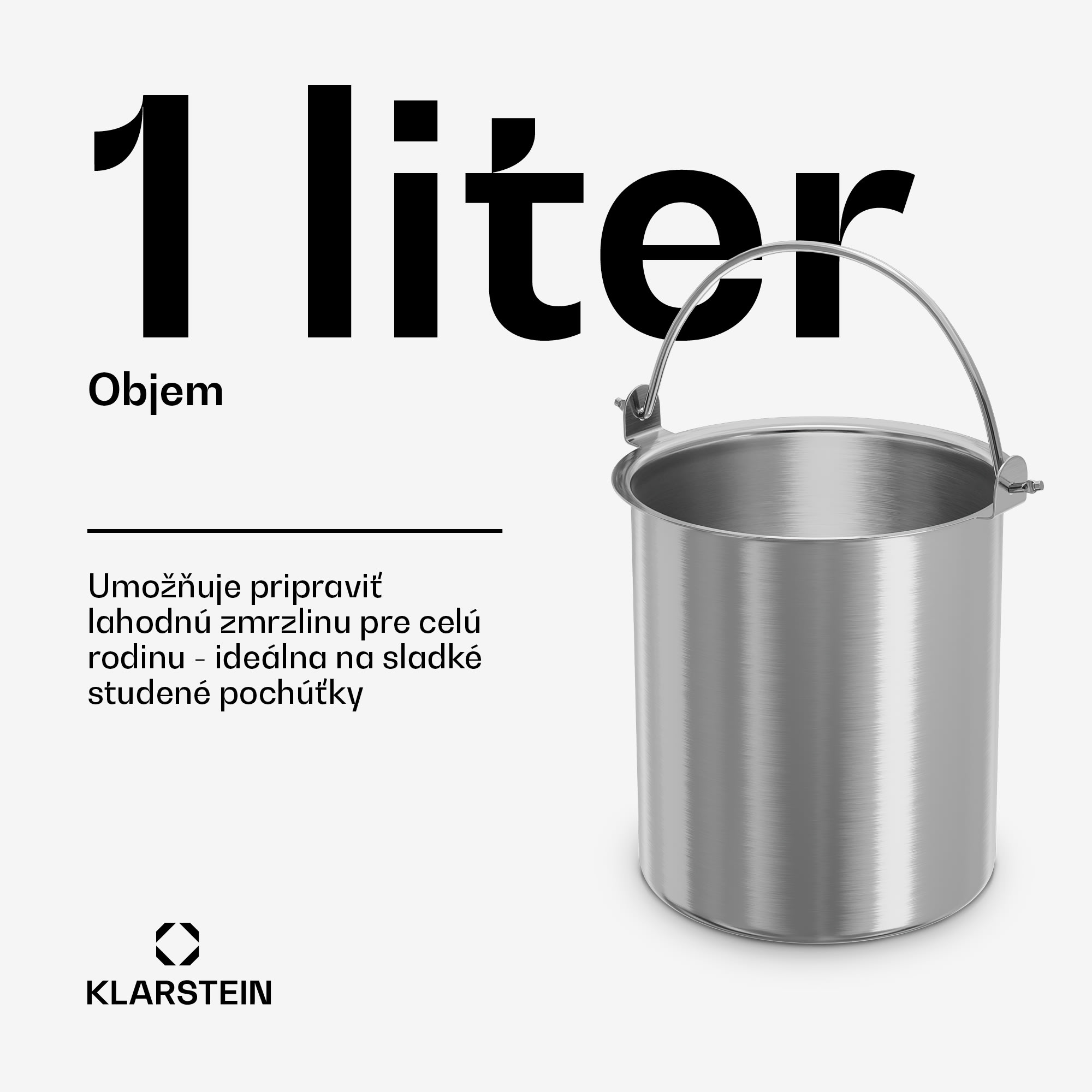 Klarstein FrostFusion nádoba na ľad | 1 liter | nehrdzavejúca oceľ | odolná proti korózii | odolná proti poškriabaniu | vhodná do umývačky riadu – Obrázok 3