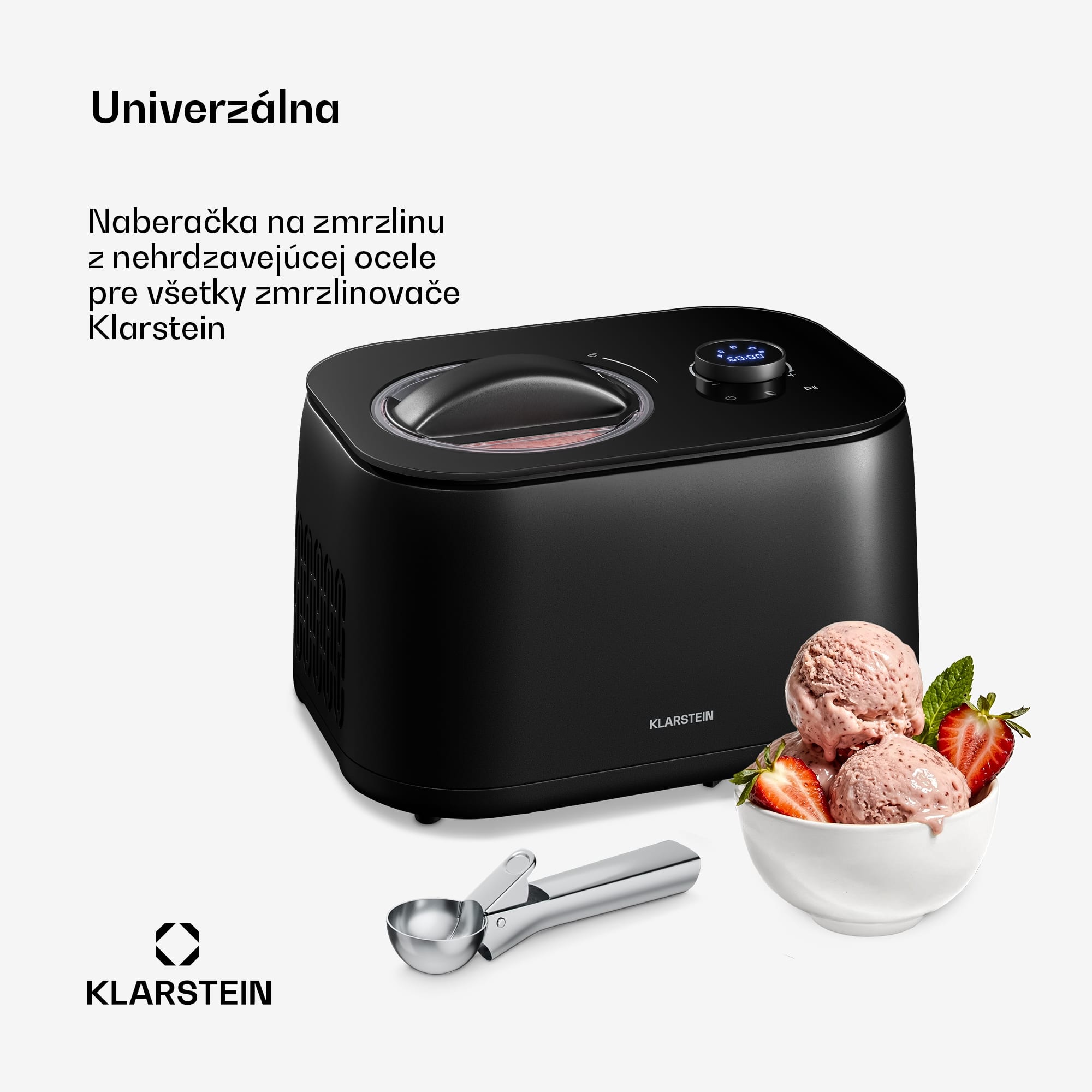 Klarstein FrostFusion zmrzlinová naberačka | nerezová oceľ | odolná voči korózii | odolná proti poškriabaniu | ergonomická | vhodná do umývačky riadu – Obrázok 2
