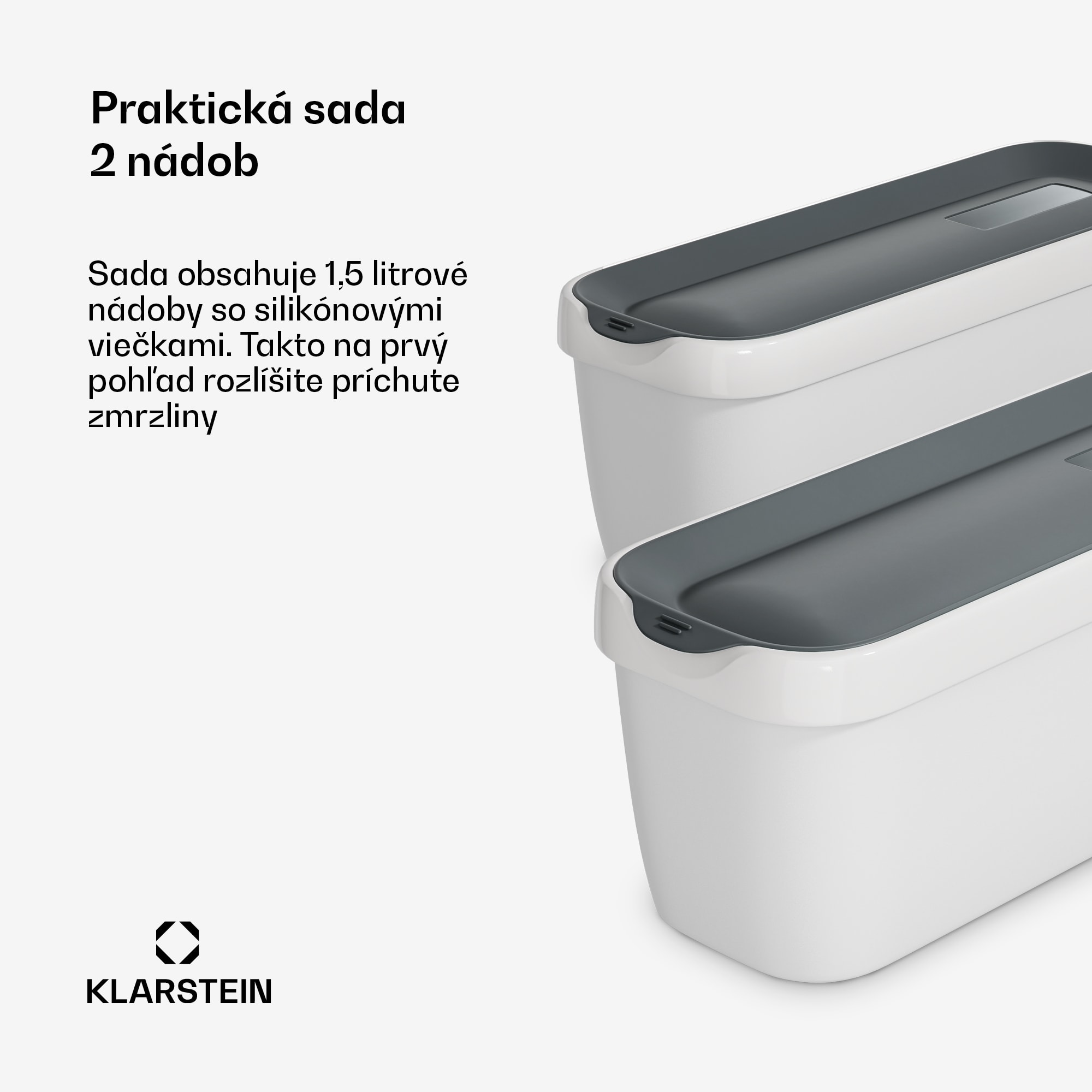 Klarstein Sada nádoby na ľad | 1,5 litra | plast | vhodné do umývačky riadu