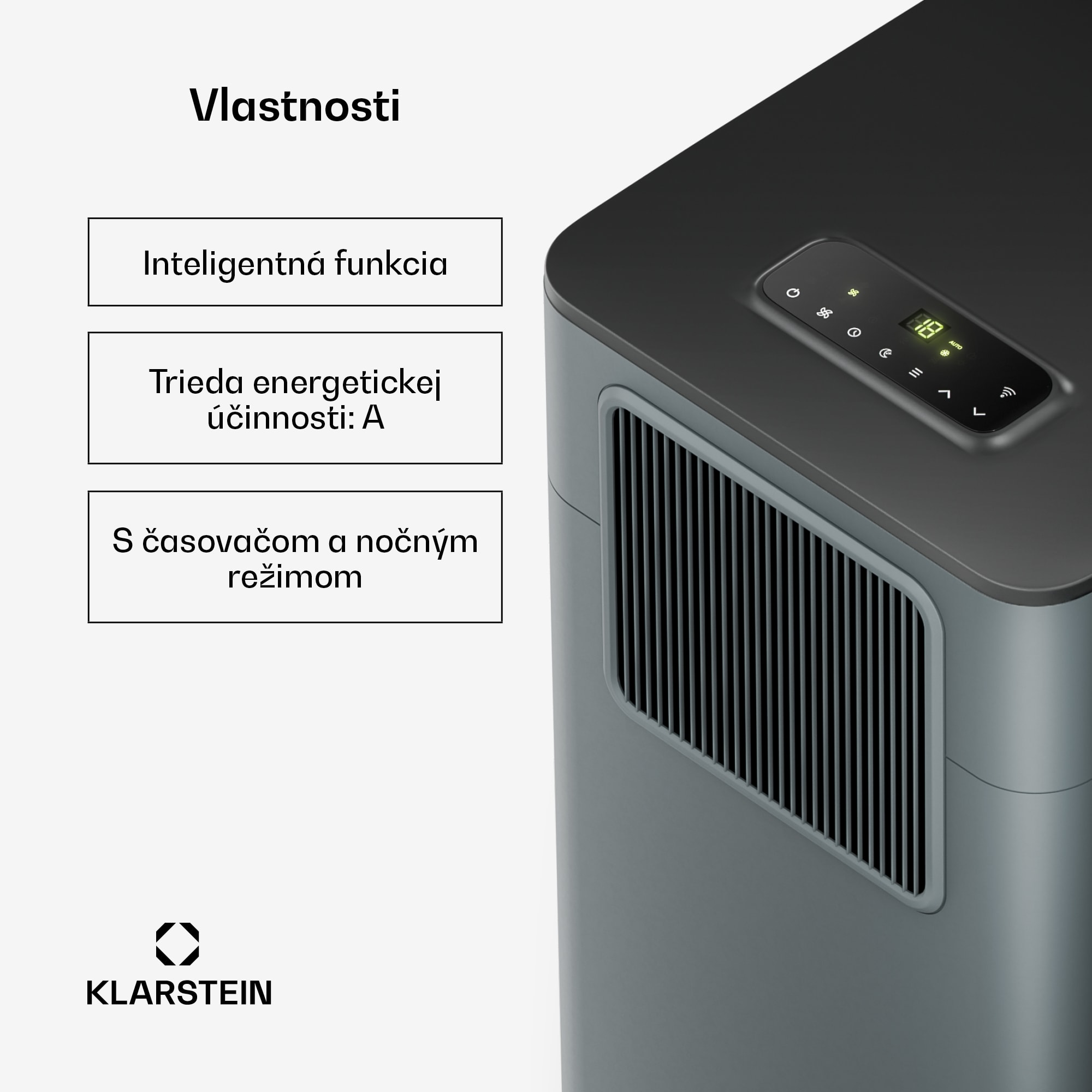Klarstein Breeze Box mobilná klimatizácia | 11000 BTU | 32 cm | 51 m² | energetická trieda A – Obrázok 4