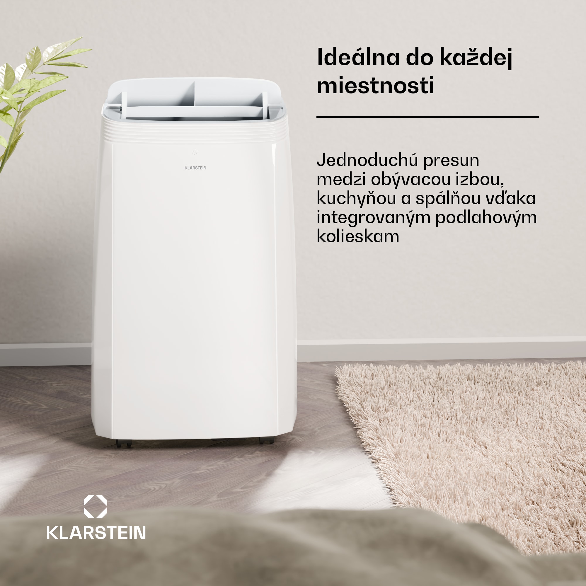 Klarstein Grandbreeze mobilná klimatizácia | 14000 BTU | 42 cm | 65 m² | energetická trieda A
