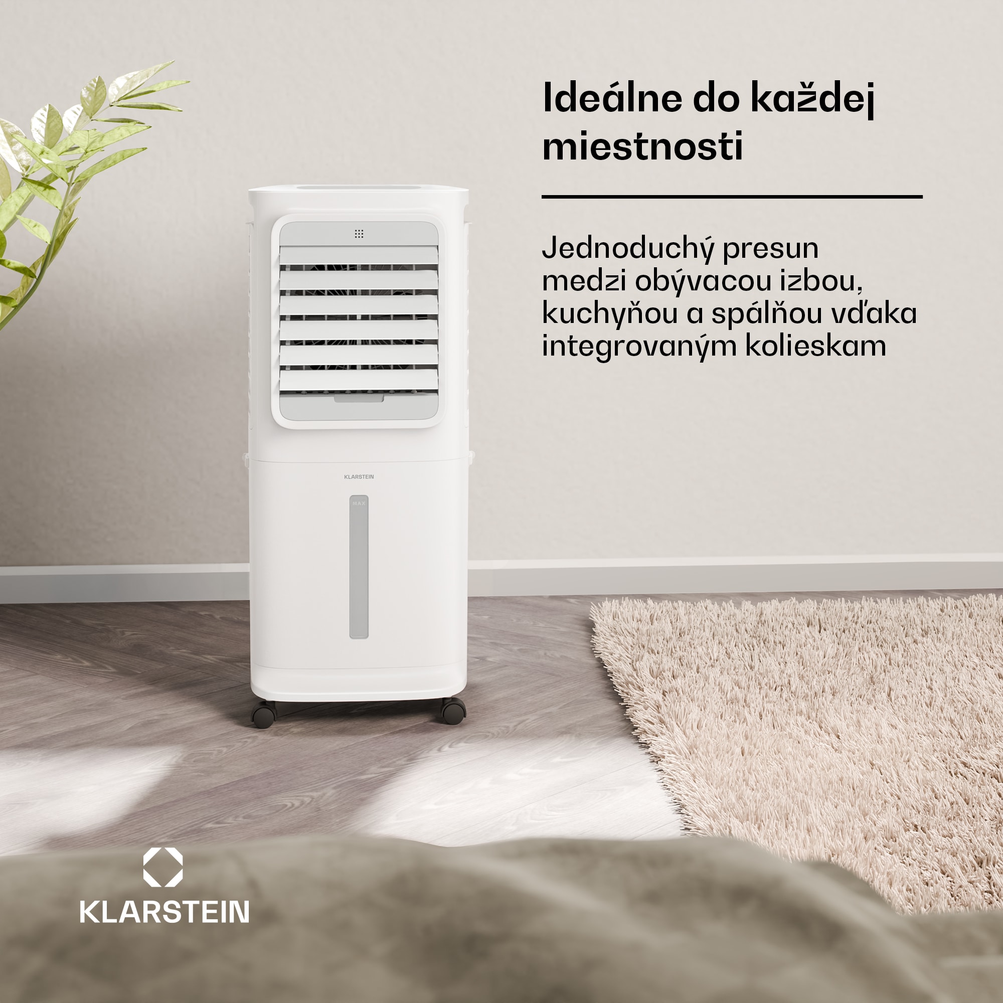 Klarstein Breezcube inteligentný chladič vzduchu s vodným chladením | 340 m³/h | 10 l | 30 m² | 3 režimy | 50 W – Obrázok 2