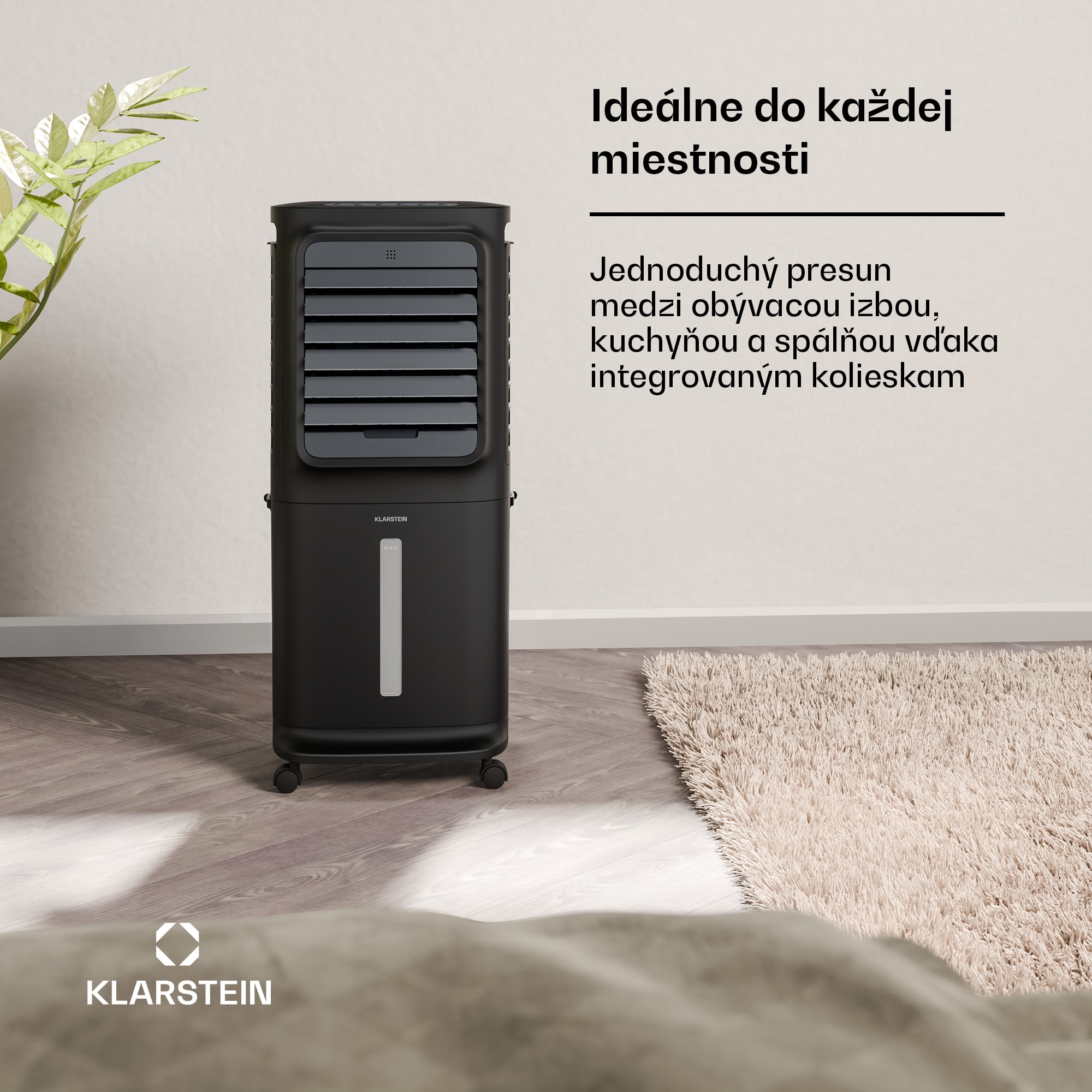 Klarstein Breezcube inteligentný chladič vzduchu s vodným chladením | 340 m³/h | 10 l | 30 m² | 3 režimy | 50 W – Obrázok 2