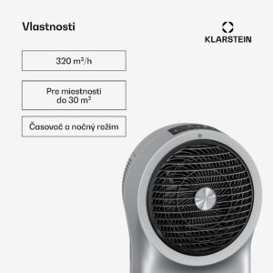 Klarstein Whirlwind vzduchový chladič | 320 m³/h | 6 l | 30 m² | 2 chladiace vložky | 3 režimy | 60 W