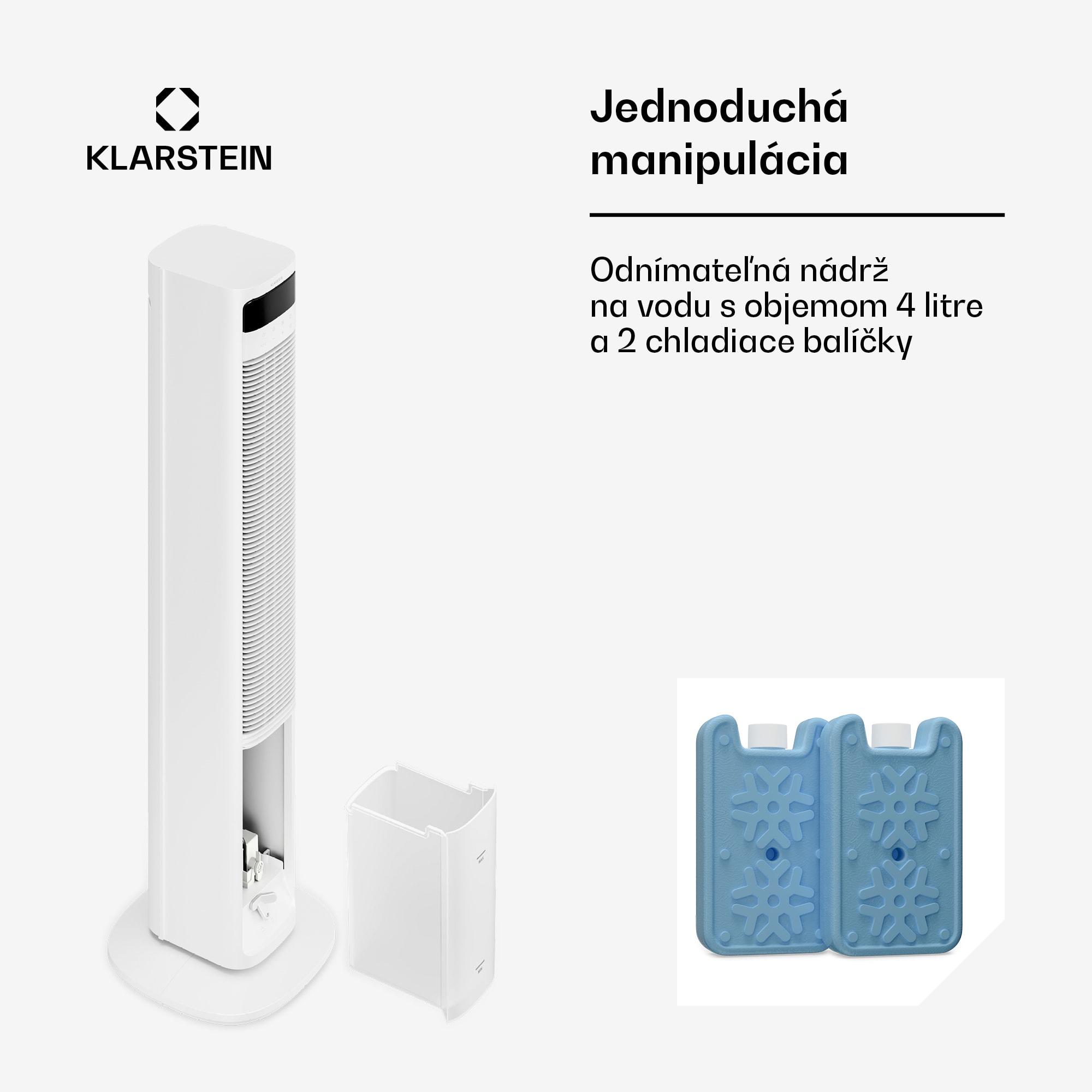 Klarstein Mistral inteligentný chladič vzduchu s vodným chladením | 365 m³/h | 4 l | 35 m² | 3 režimy | 36 W – Obrázok 4