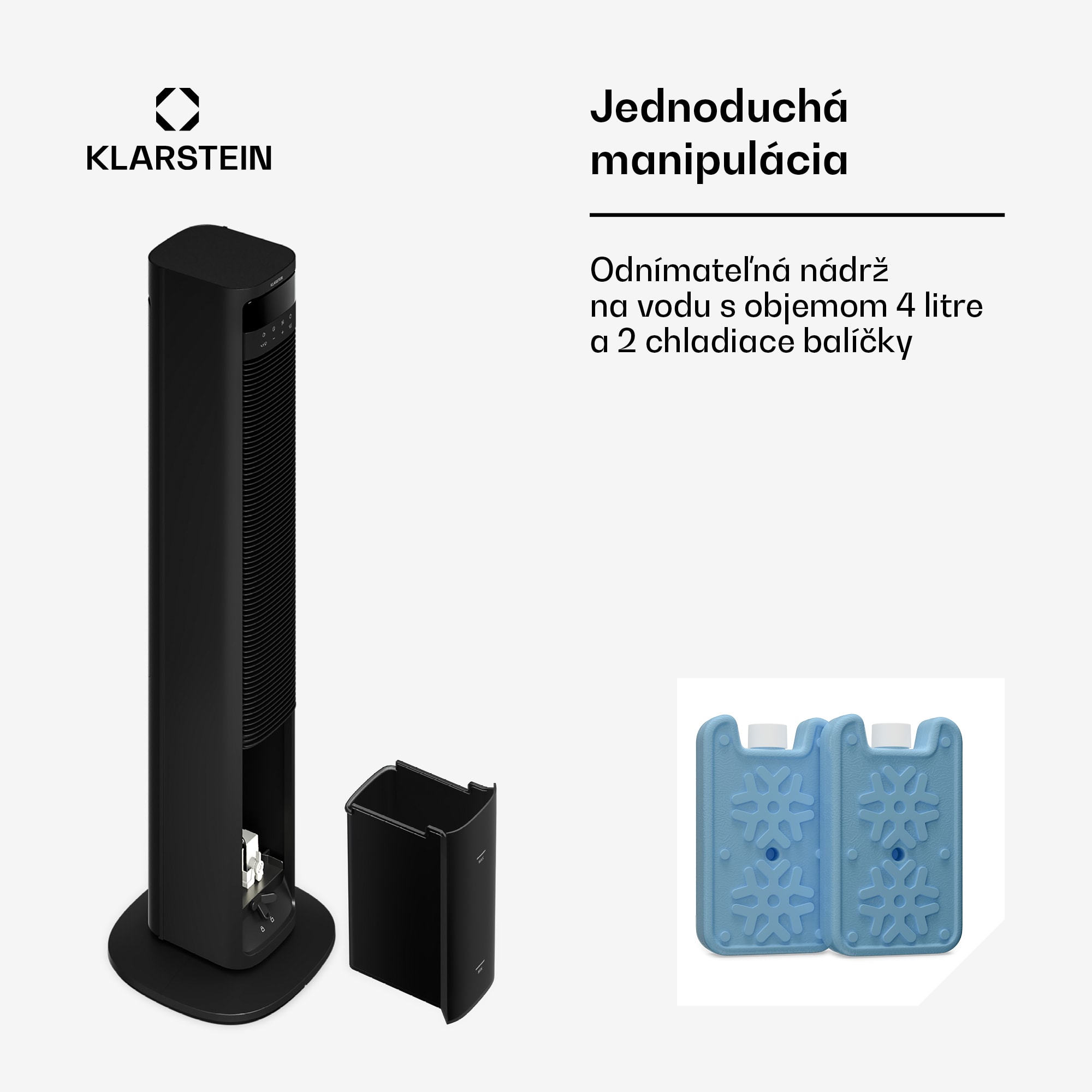 Klarstein Mistral inteligentný ochladzovač vzduchu s vodným chladením | 365 m³/h | 4 l | 35 m² | 3 režimy | 36 W – Obrázok 4