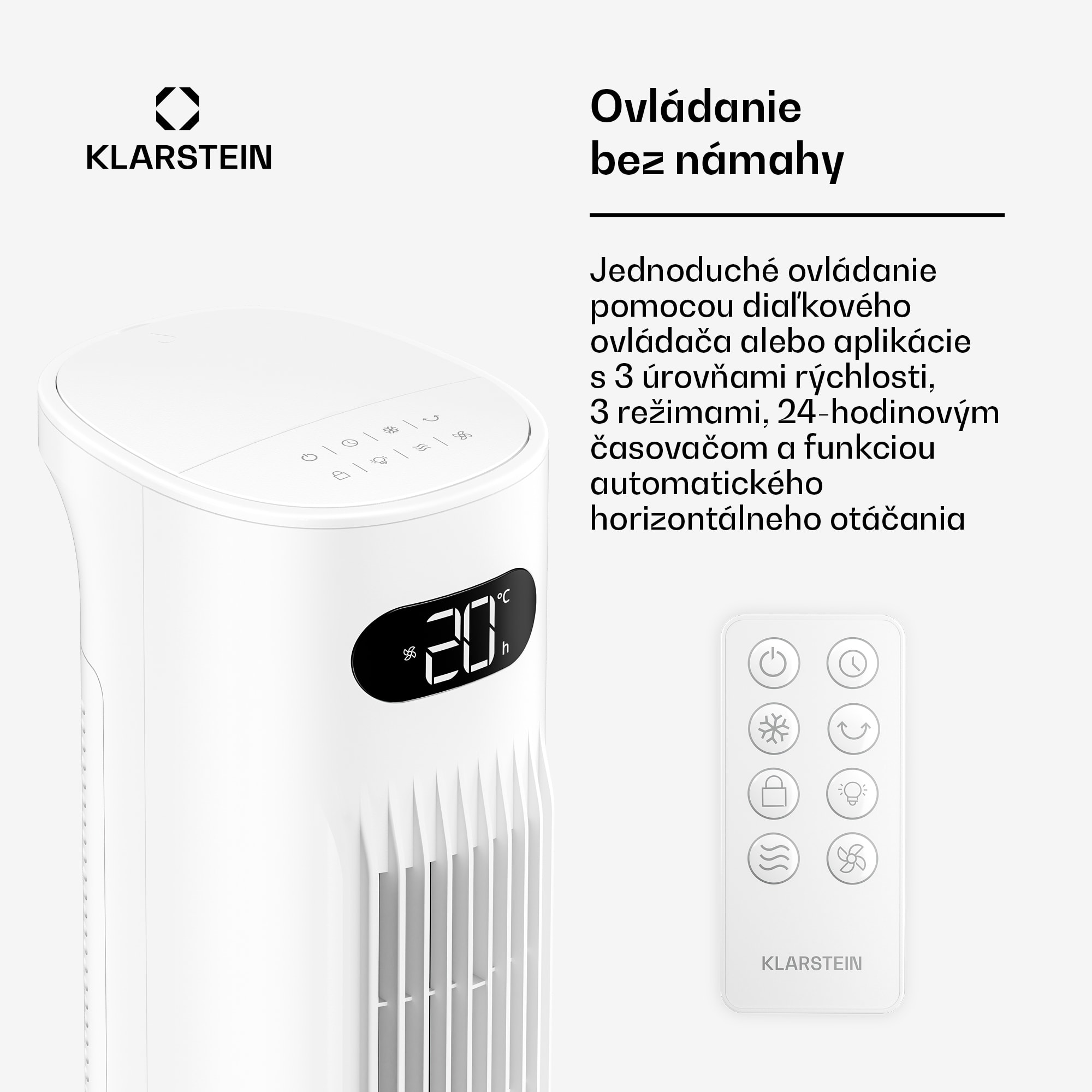 Klarstein Polar Smarter vzduchový chladič s vodným chladením | 300 m³/h | 5 l | 30 m² | 3 režimy | 75 W – Obrázok 3