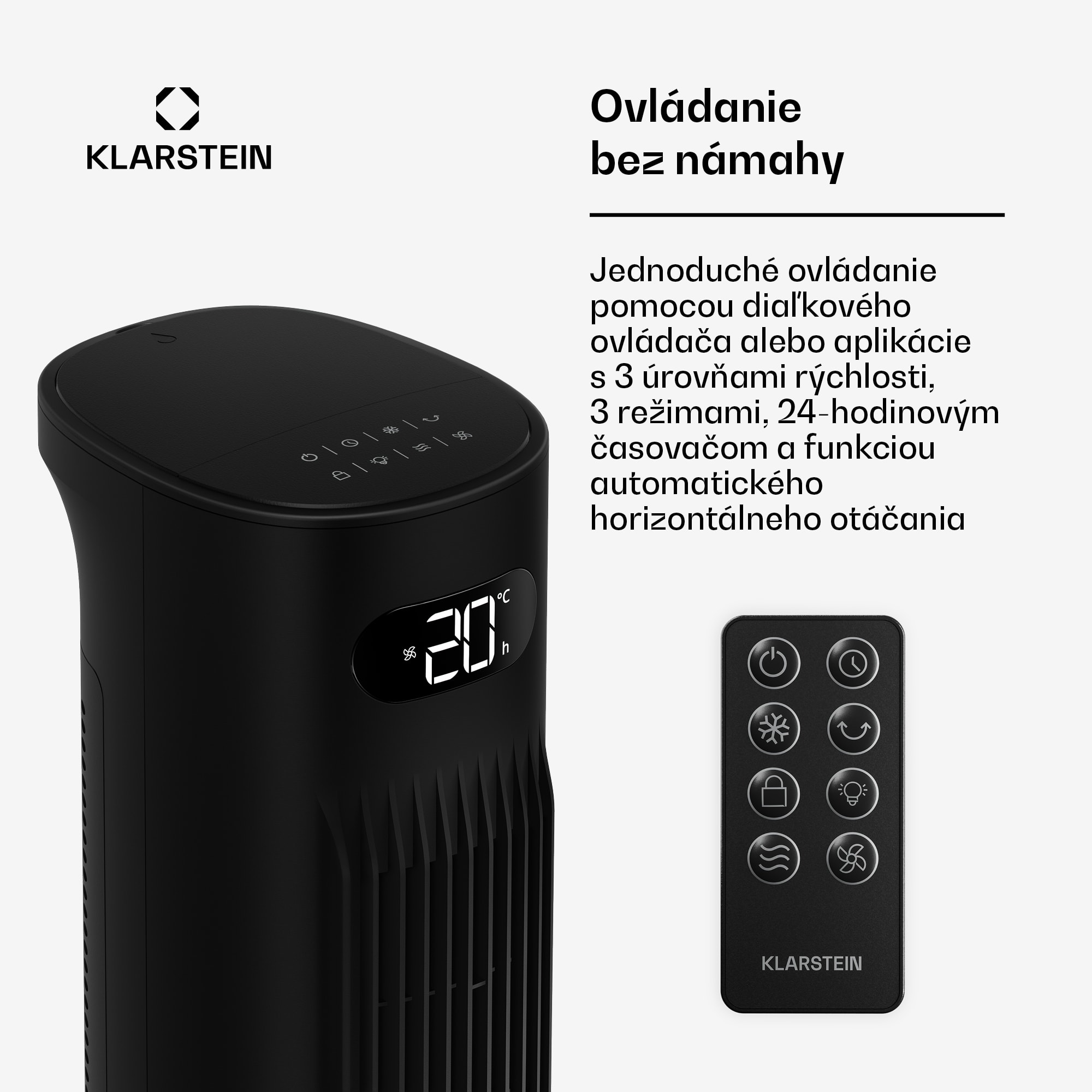 Klarstein Polar Smarter vzduchový chladič s vodným chladením | 300 m³/h | 5 l | 30 m² | 3 režimy | 75 W – Obrázok 3