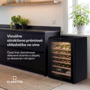 Klarstein Bevora voľne stojaci vinotéka | 6 zásuviek | 128 litrov | 48 fliaš | 54 cm