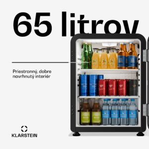 Klarstein Audrey Evo chladič nápojov | 64 x 47,5 cm | LED vnútorné osvetlenie | 85 W | 42 dB