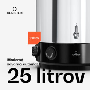 Klarstein Biggie zavárací a punčový automat | 25 litrov | 30-110 °C | 1800 W | nerezová oceľ