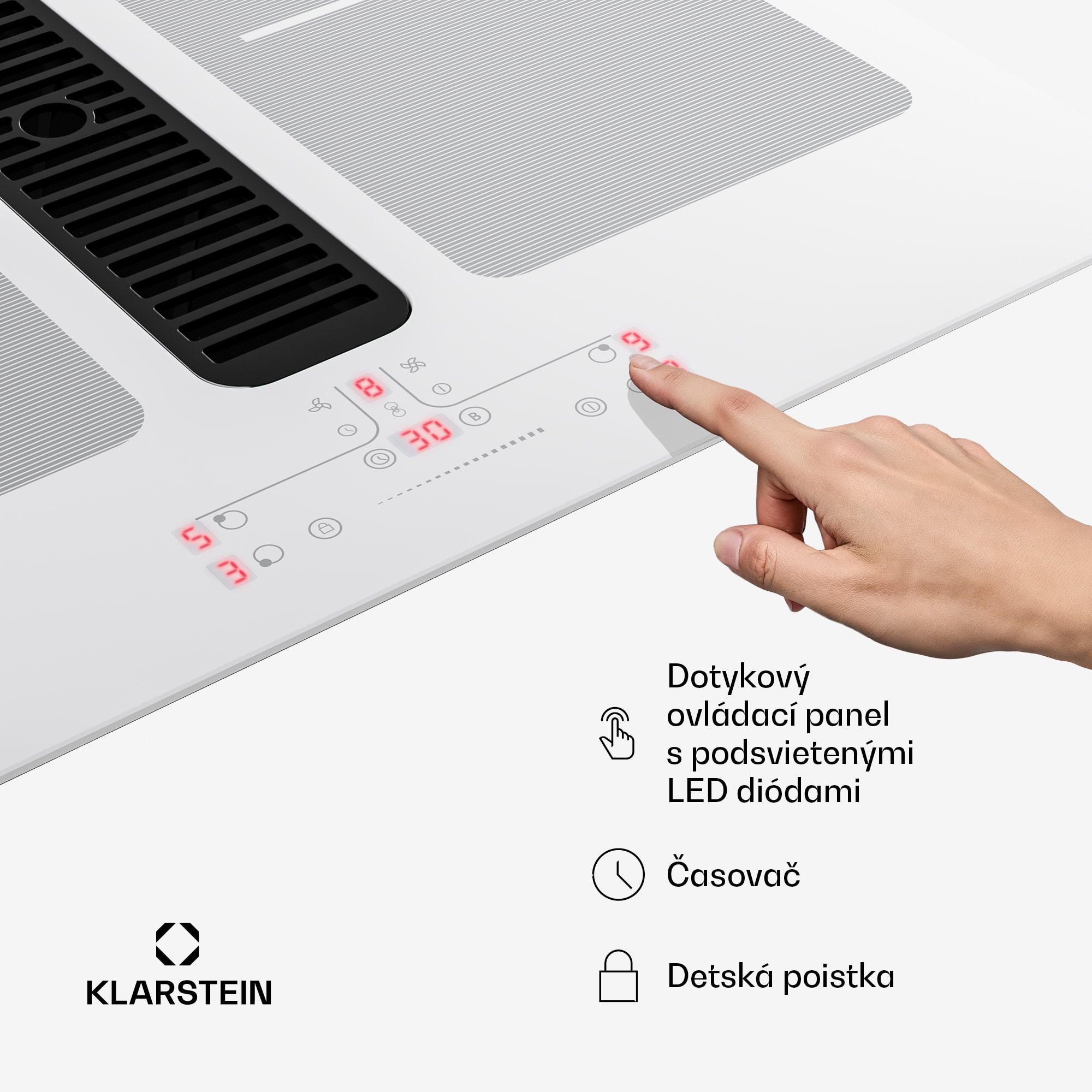 Klarstein Full House indukčná varná doska s digestorom | 4 varné zóny | 7335 W | 530,1 m³/h | 60 cm – Obrázok 4