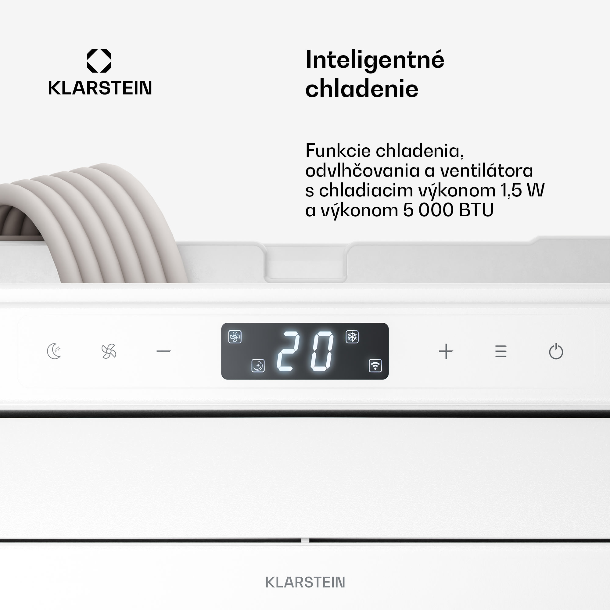 Klarstein Chillavan mobilná klimatizácia pre obytné vozidlá | 5000 BTU | 33 cm | 12,2 m² | Trieda energetickej účinnosti A – Obrázok 2