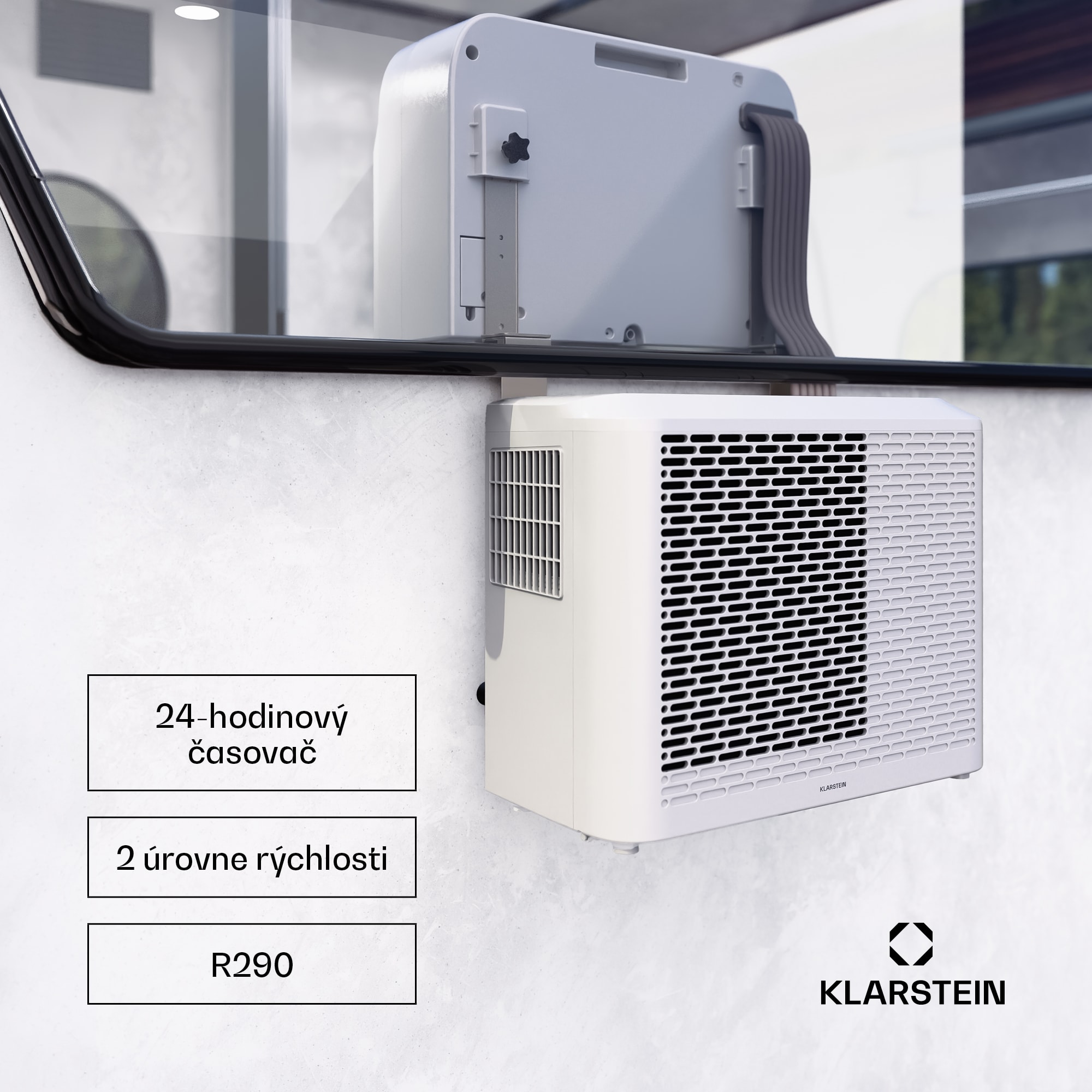 Klarstein Chillavan mobilná klimatizácia pre obytné vozidlá | 5000 BTU | 33 cm | 12,2 m² | Trieda energetickej účinnosti A – Obrázok 3