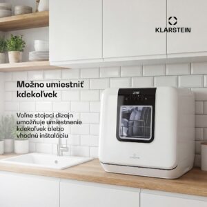 Klarstein Melville stolný umývačka riadu | 7 programov | Aqua-Stop technológia | 860 W | 42 cm