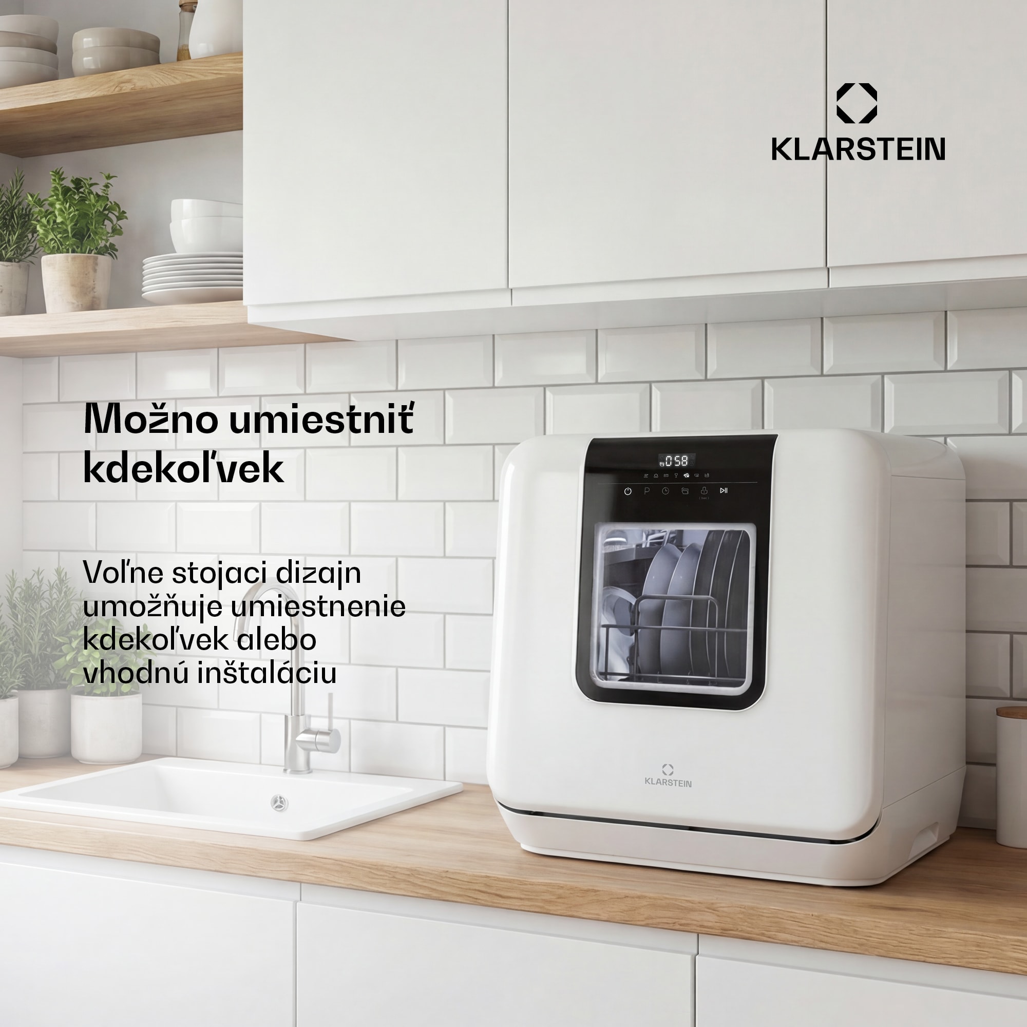 Klarstein Melville stolný umývačka riadu | 7 programov | Aqua-Stop technológia | 860 W | 42 cm