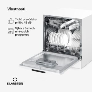 Klarstein Amazonia vstavaná umývačka riadu | 8 programov | Aqua-Stop technológia | 1620 W | 55 cm