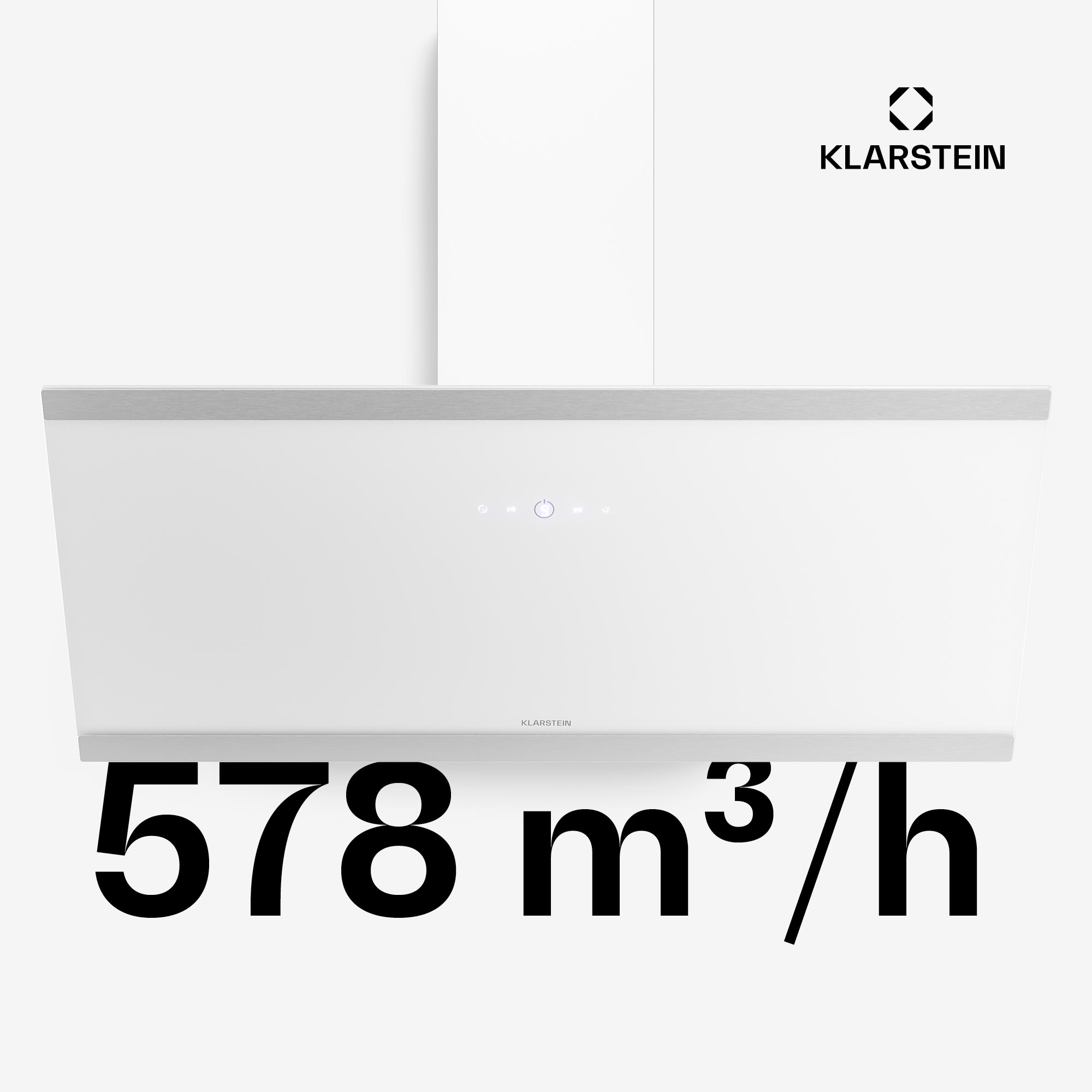 Klarstein Flashline odsávač bez stropu | odťahový a recirkulačný režim | moderný dizajn | 578 m³/h | 90 cm – Obrázok 3