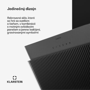 Klarstein Wavyn komínová odsávačka | odťah a recirkulácia | kvalitný dizajn | 661 m³/h | 60 cm