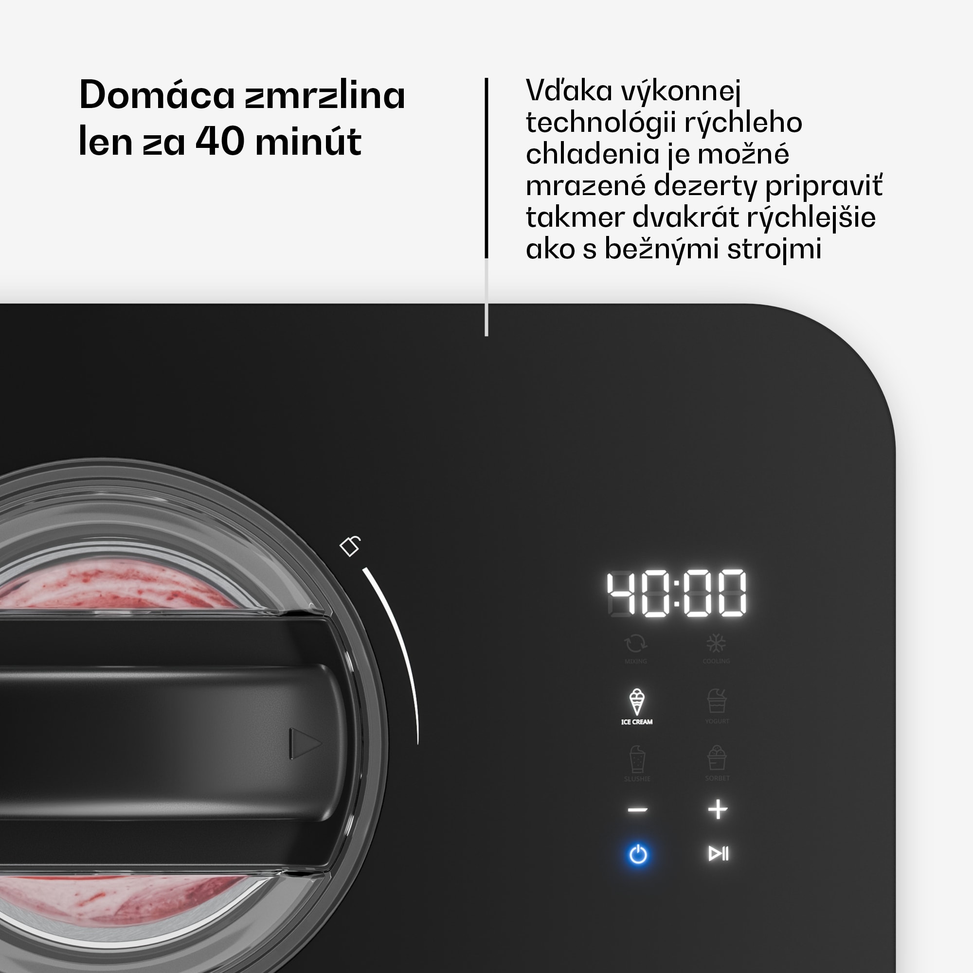Klarstein VeroSteel zmrzlinovač s kompresorom | 1,5 l | 150 W | 4 programy | dotykové ovládanie – Obrázok 2