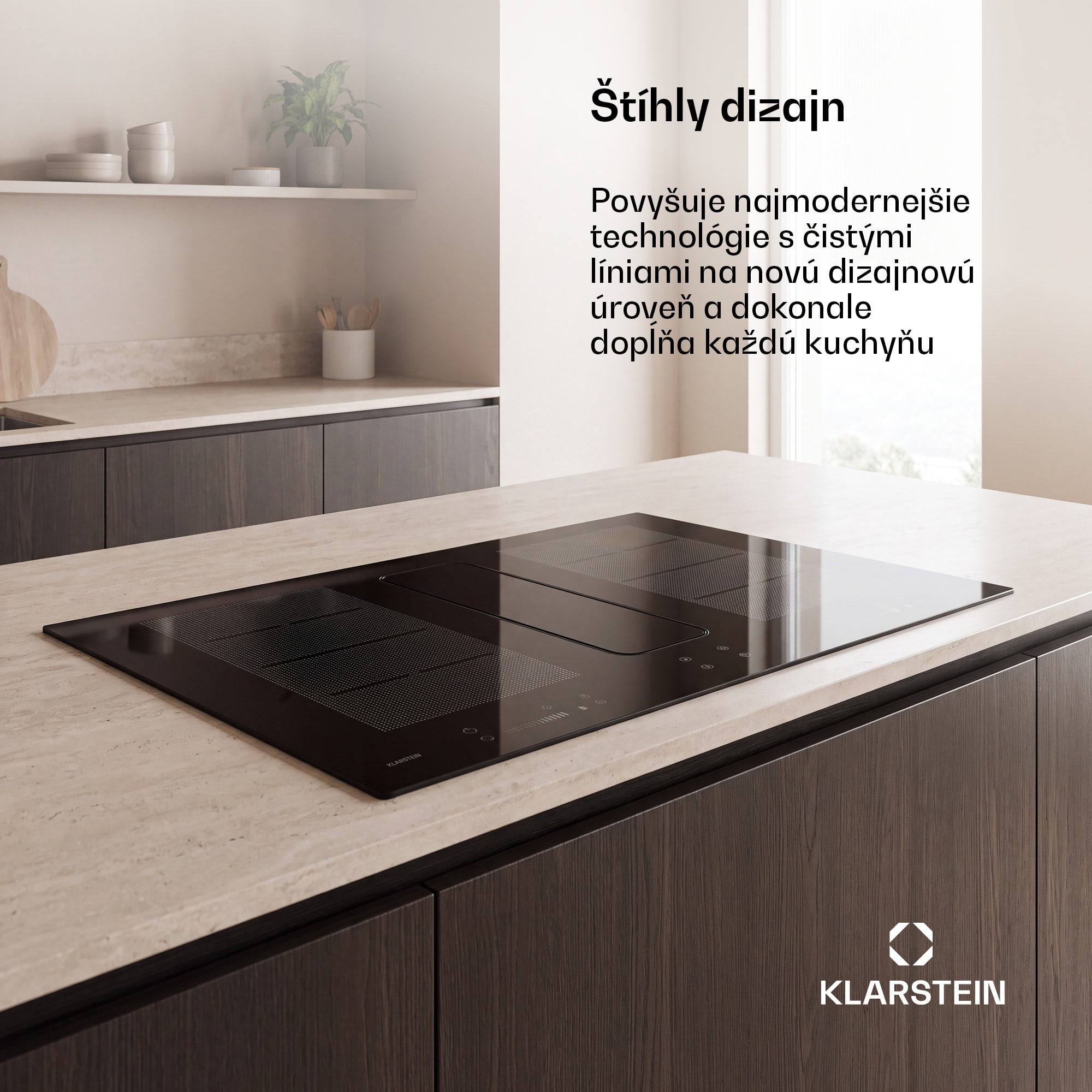 Klarstein ChefFusion indukčná varná doska s odsávačom pár | 4 varné zóny | 7200 W | 504,3 m³/h | 80 cm