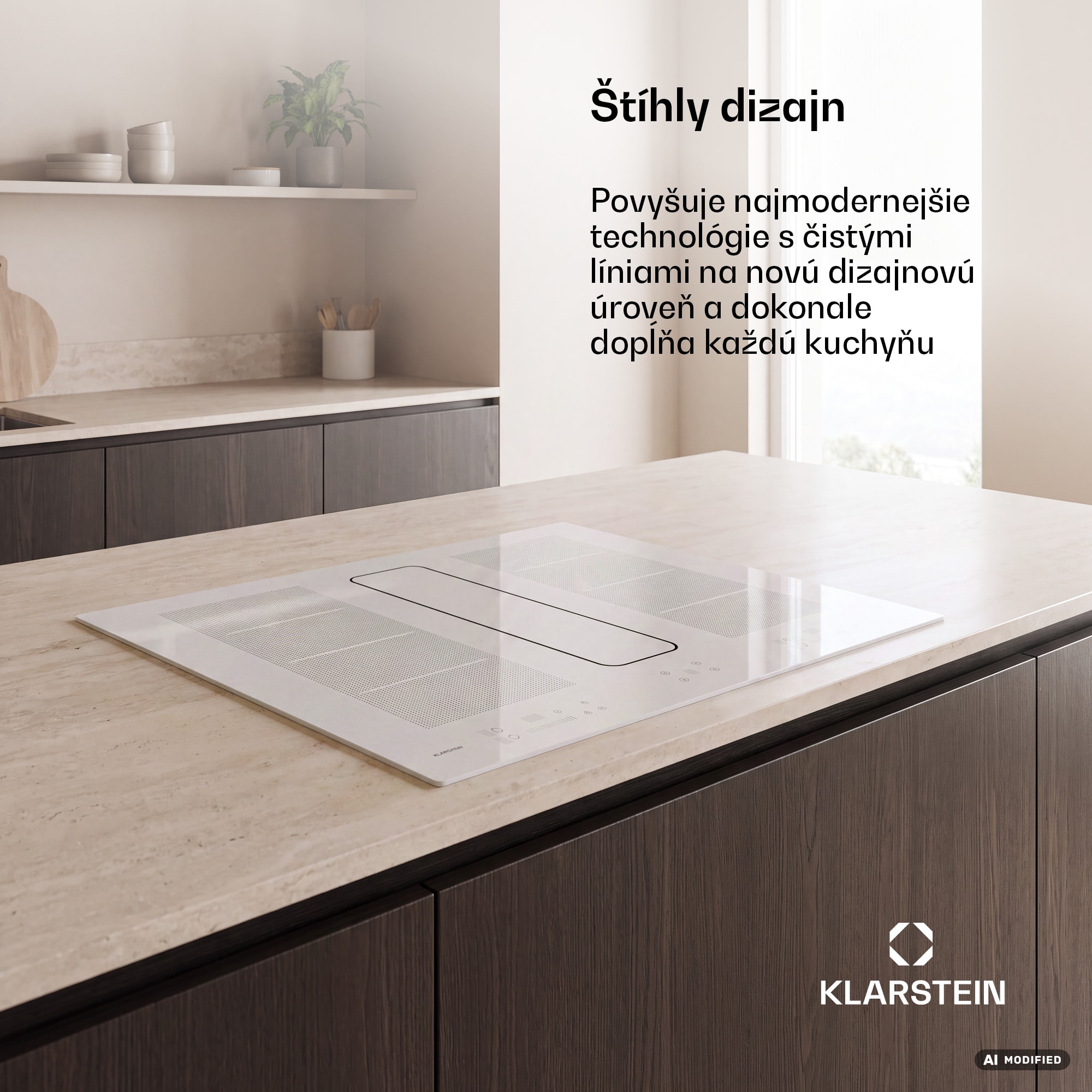 Klarstein ChefFusion indukčná varná doska s odsávačom pár | 4 varné zóny | 7200 W | 504,3 m³/h | 80 cm