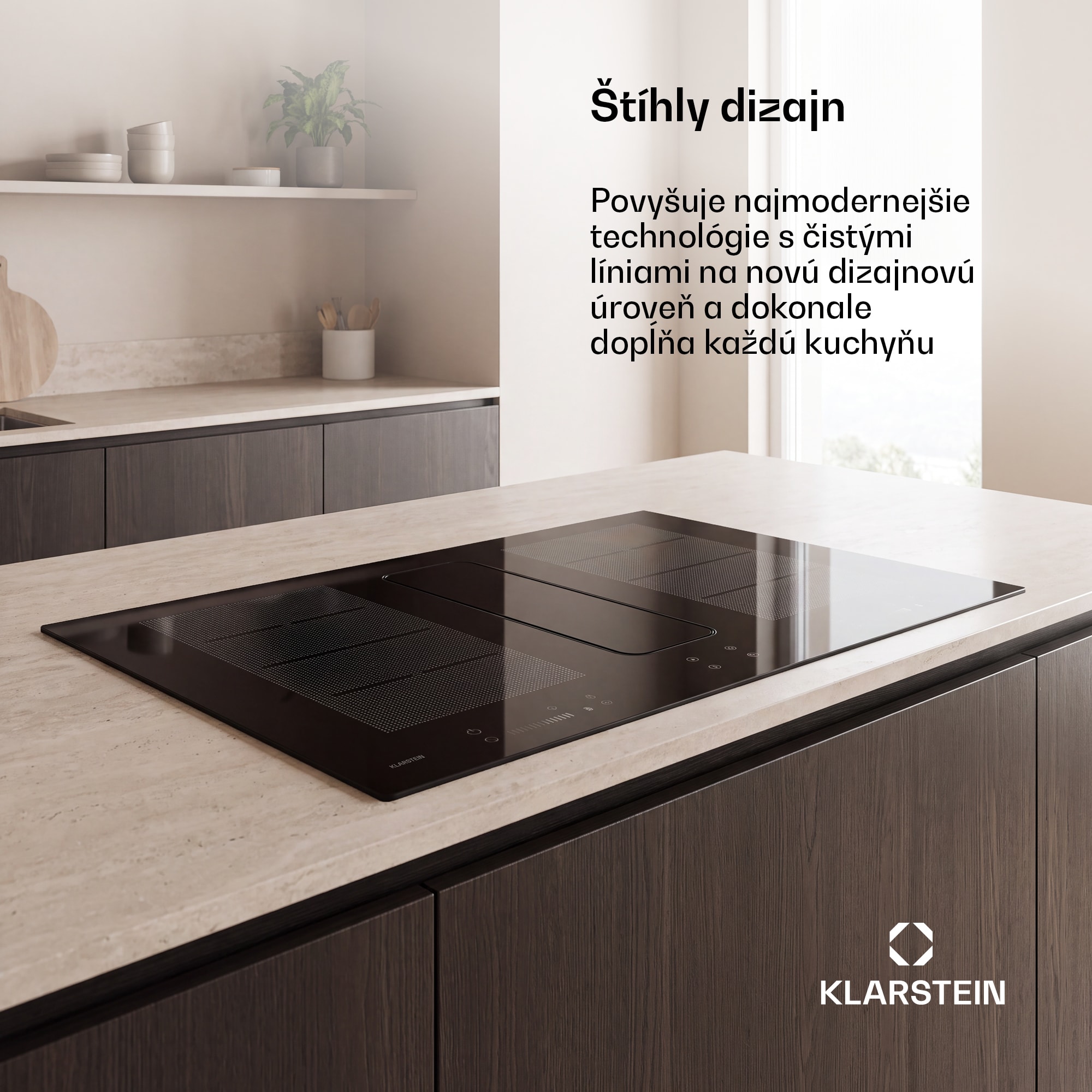 Klarstein ChefFusion indukčná varná doska s odsávačom pár | 4 varné zóny | 7200 W | 504,3 m³/h | 90 cm