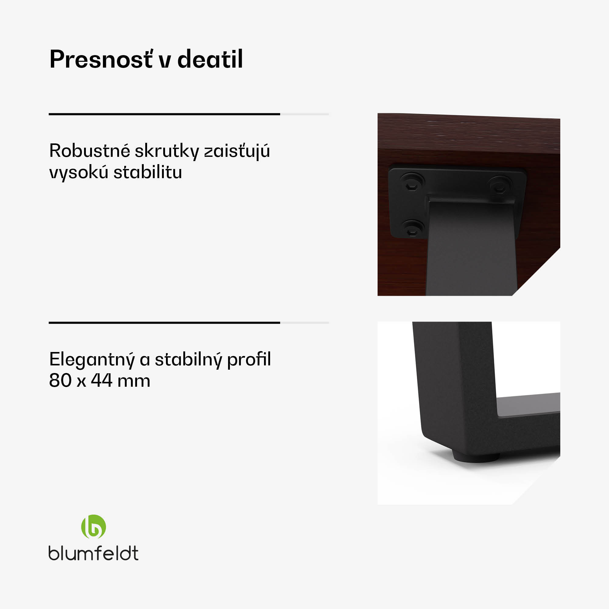 Blumfeldt Bearsdon jedálenský set, stolová doska a kovové nohy stola, industriálny štýl, stabilný, moderný – Obrázok 3