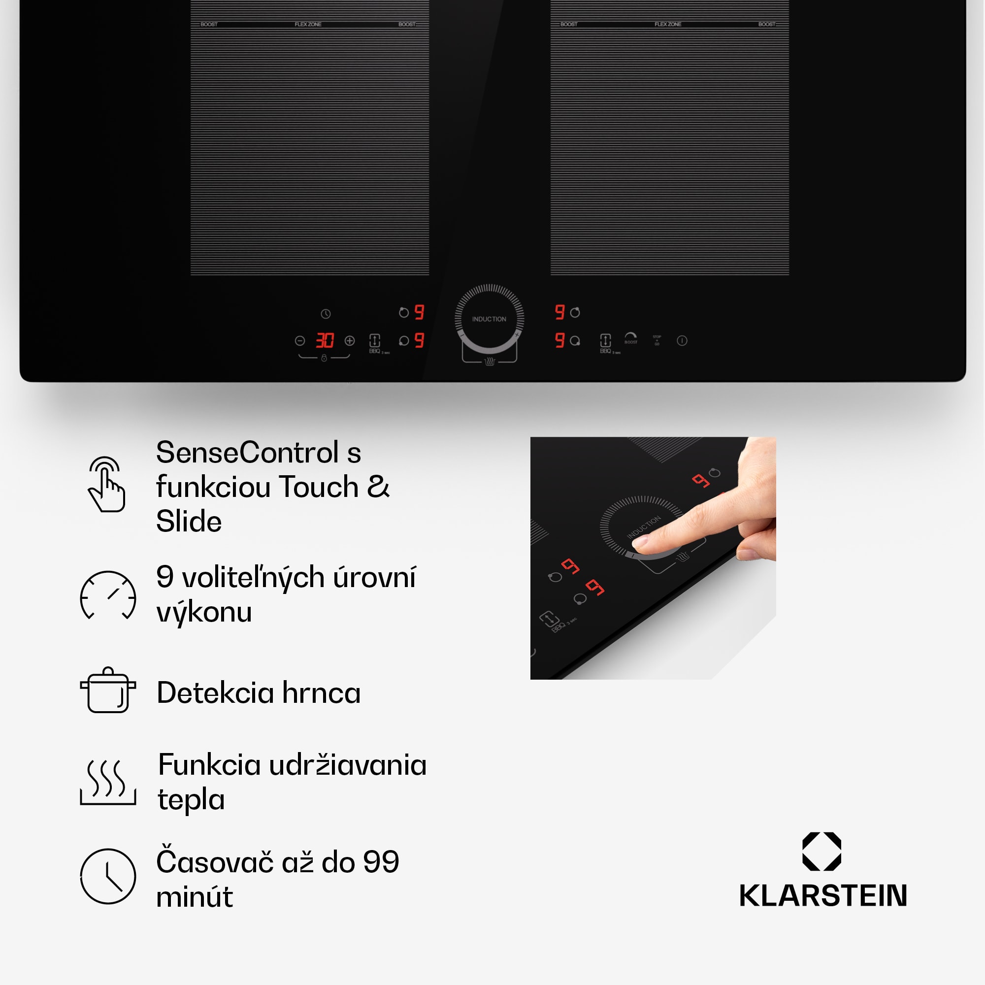 Klarstein Gourmet duo, digestor a indukčná varná doska, výkonné a moderné – Obrázok 4