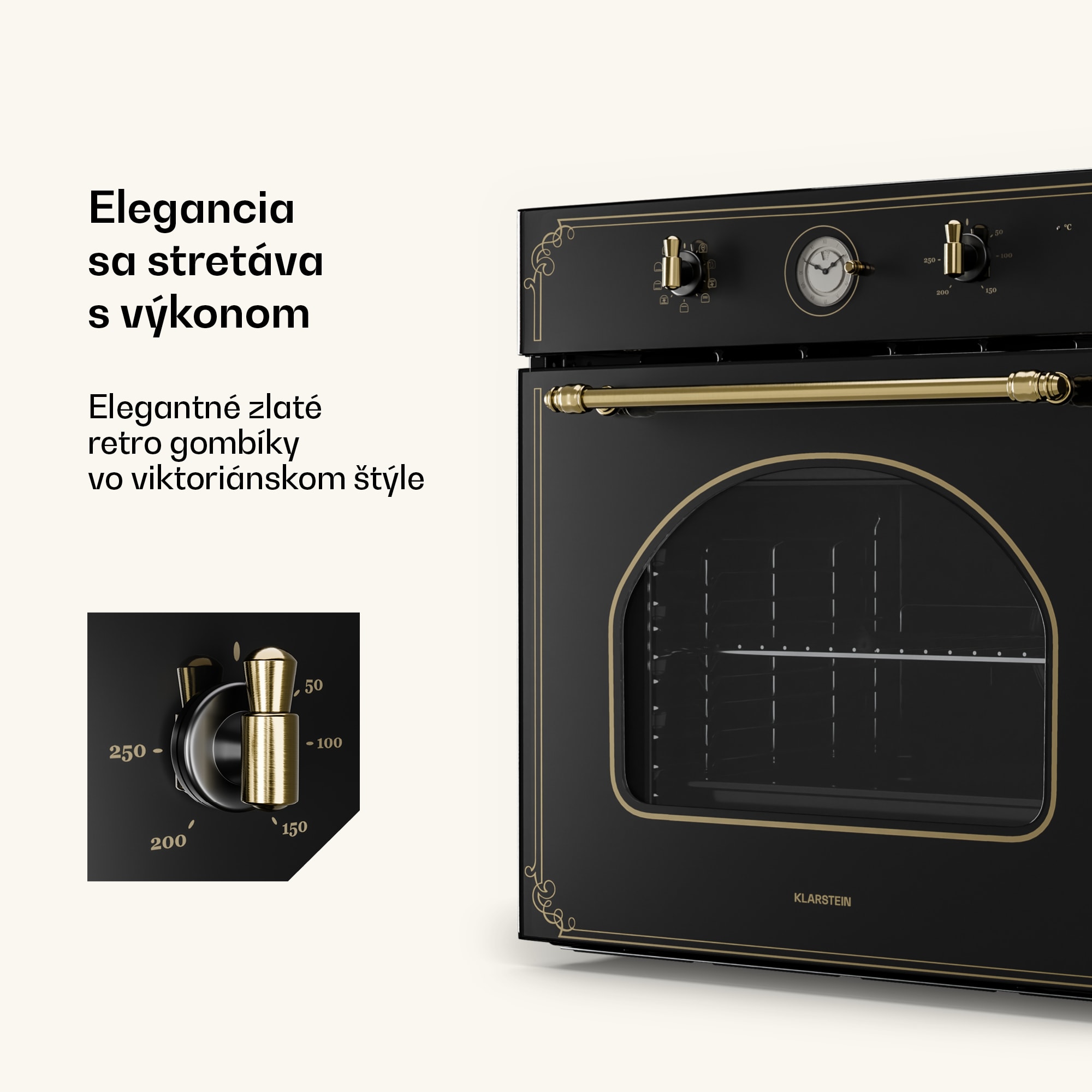 Klarstein Victoria 60 Tripple Set plyn | plynová varná doska | rúra | odsávač pár – Obrázok 2