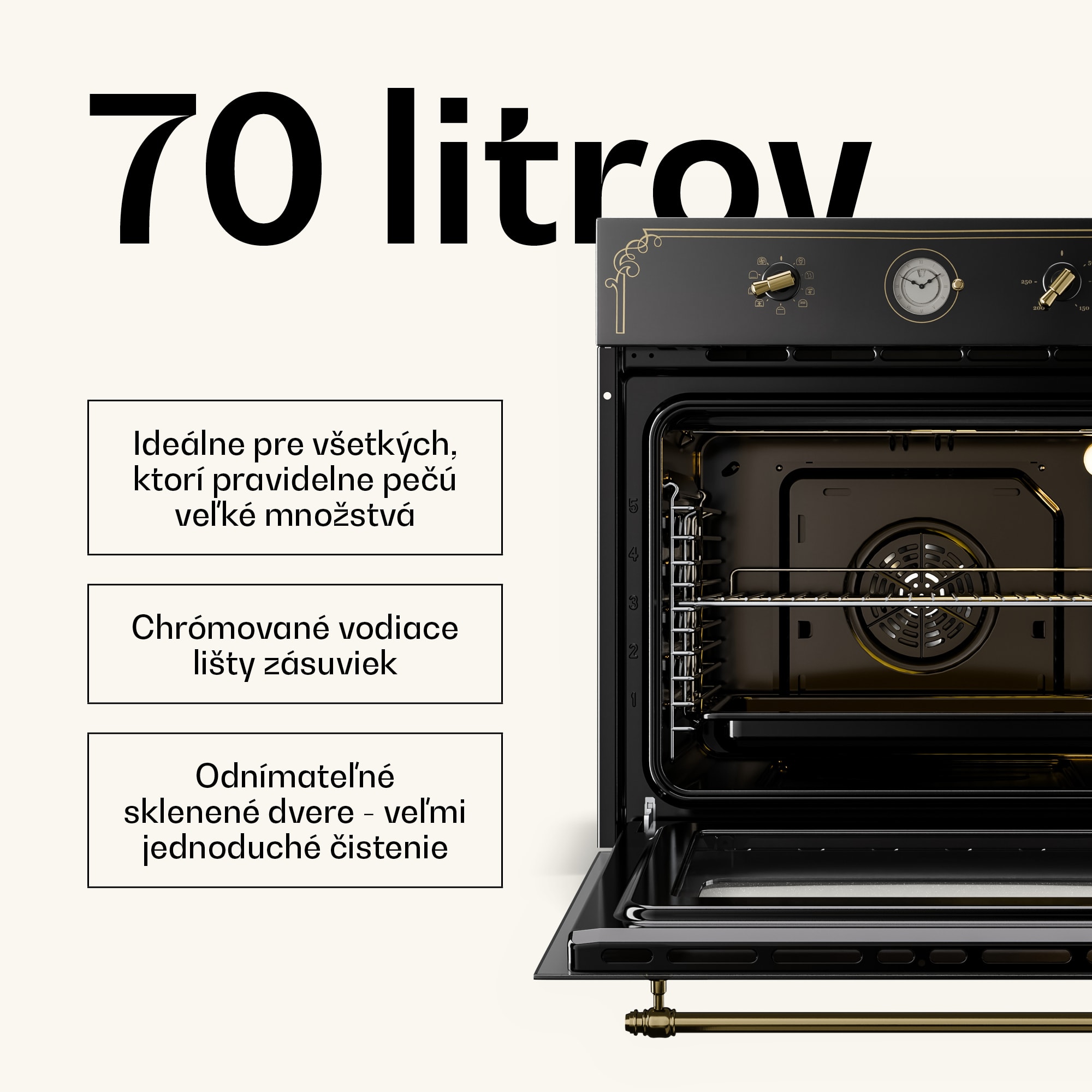 Klarstein Victoria 60 Tripple Set plyn | plynová varná doska | rúra | odsávač pár – Obrázok 3