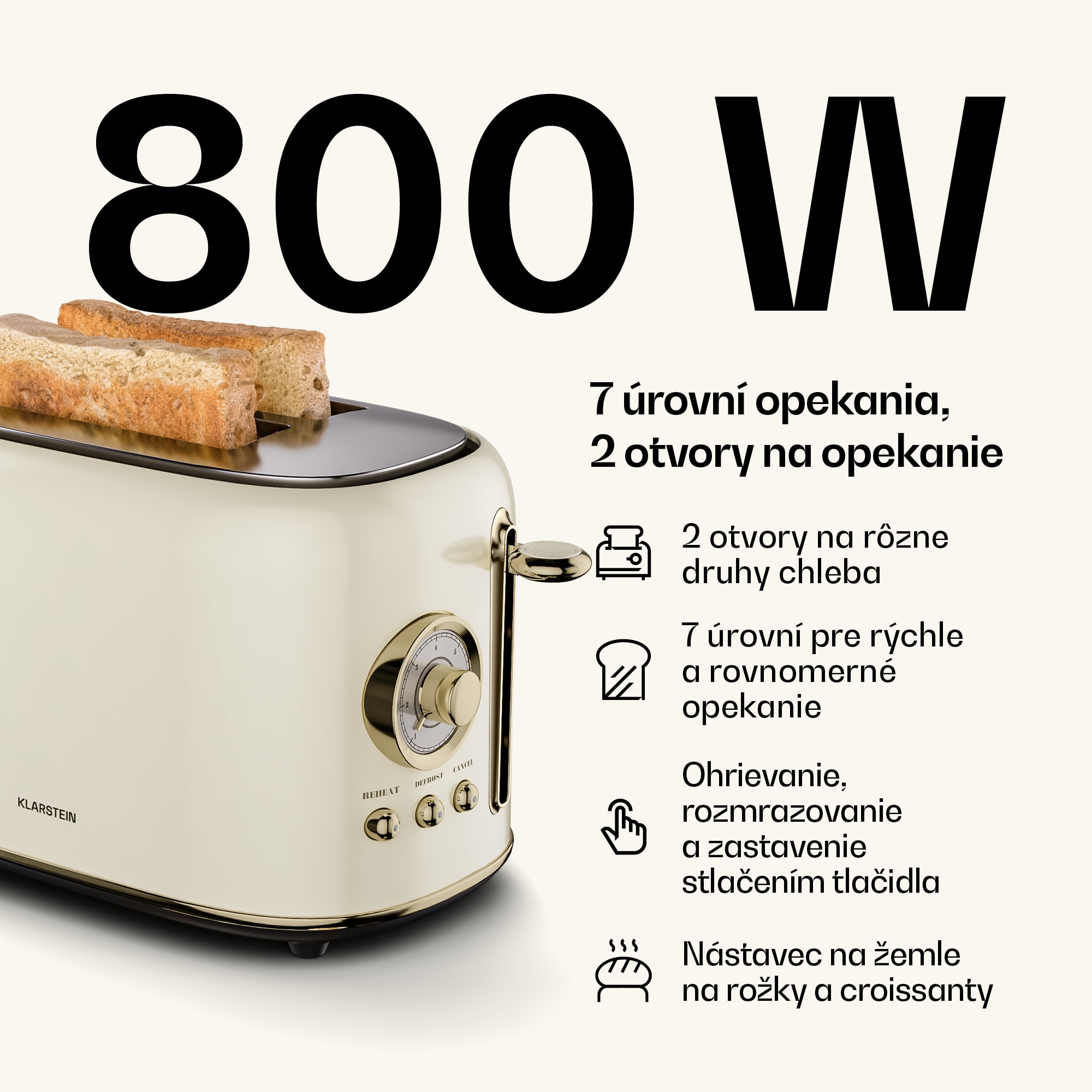 Klarstein Victoria sada na raňajky | Toaster, rýchlovarná kanvica, kávovar | 12 šálok – Obrázok 3